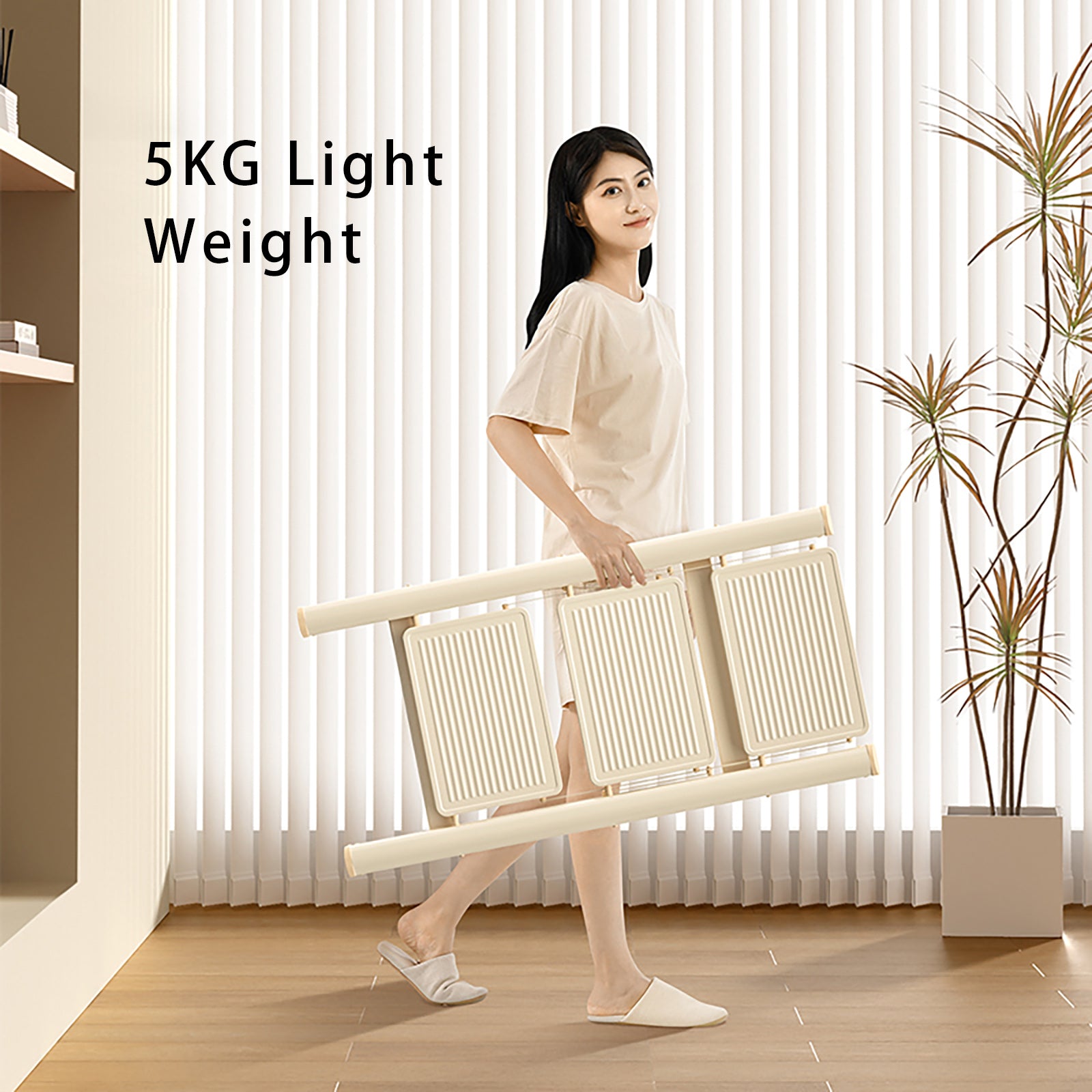 Trapladder, 3 lagen, opvouwbaar, aluminium, ladder, laadvermogen 330,7 lbs