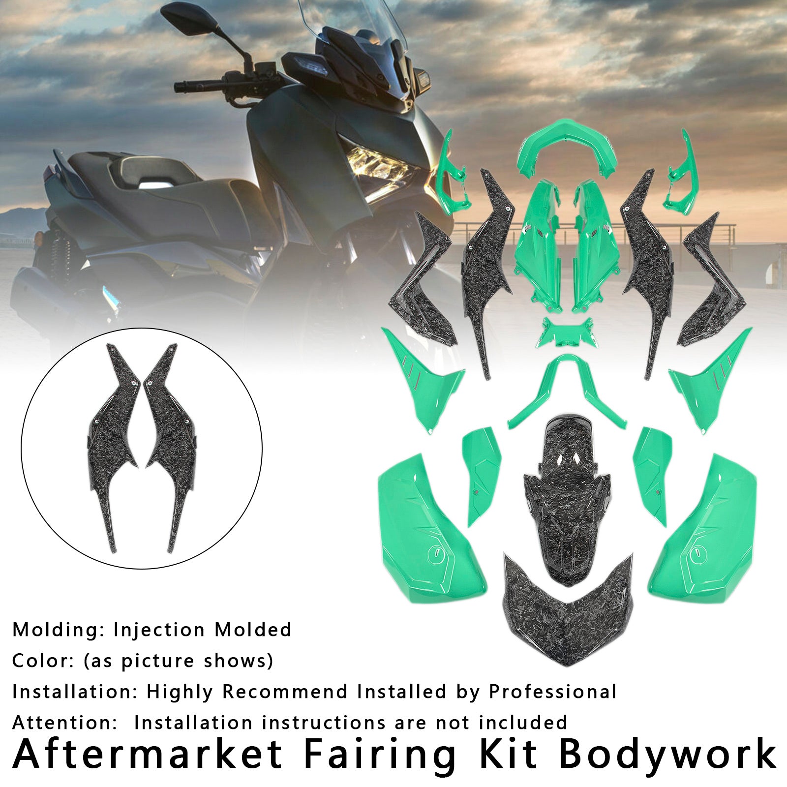 2023-2024 Yamaha X-Max 300 Xmax Injection Bodywork Fairring Kit