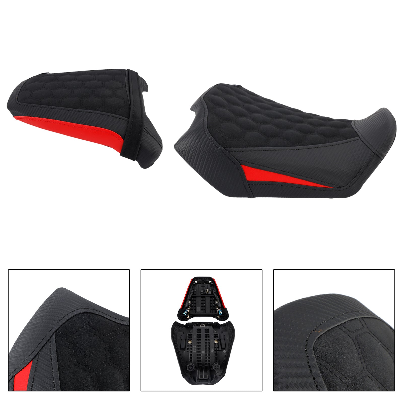Front&Rear Raider Passenger Cushion Kit Red1 For Honda Cb650R Cbr650R 24-25