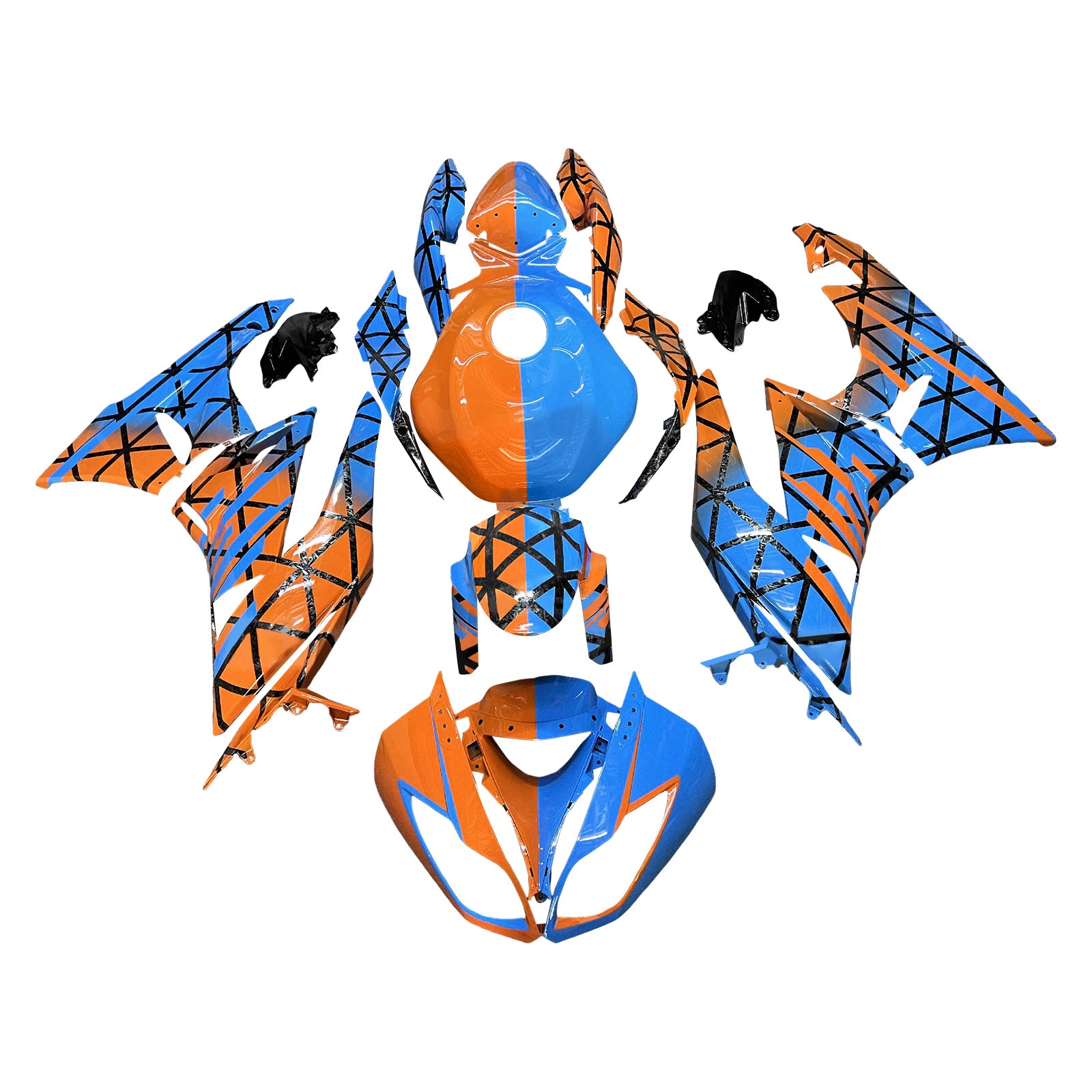 Injectiekuipset carrosserie kunststof ABS geschikt voor Kawasaki ZX6R 636 2009-2012