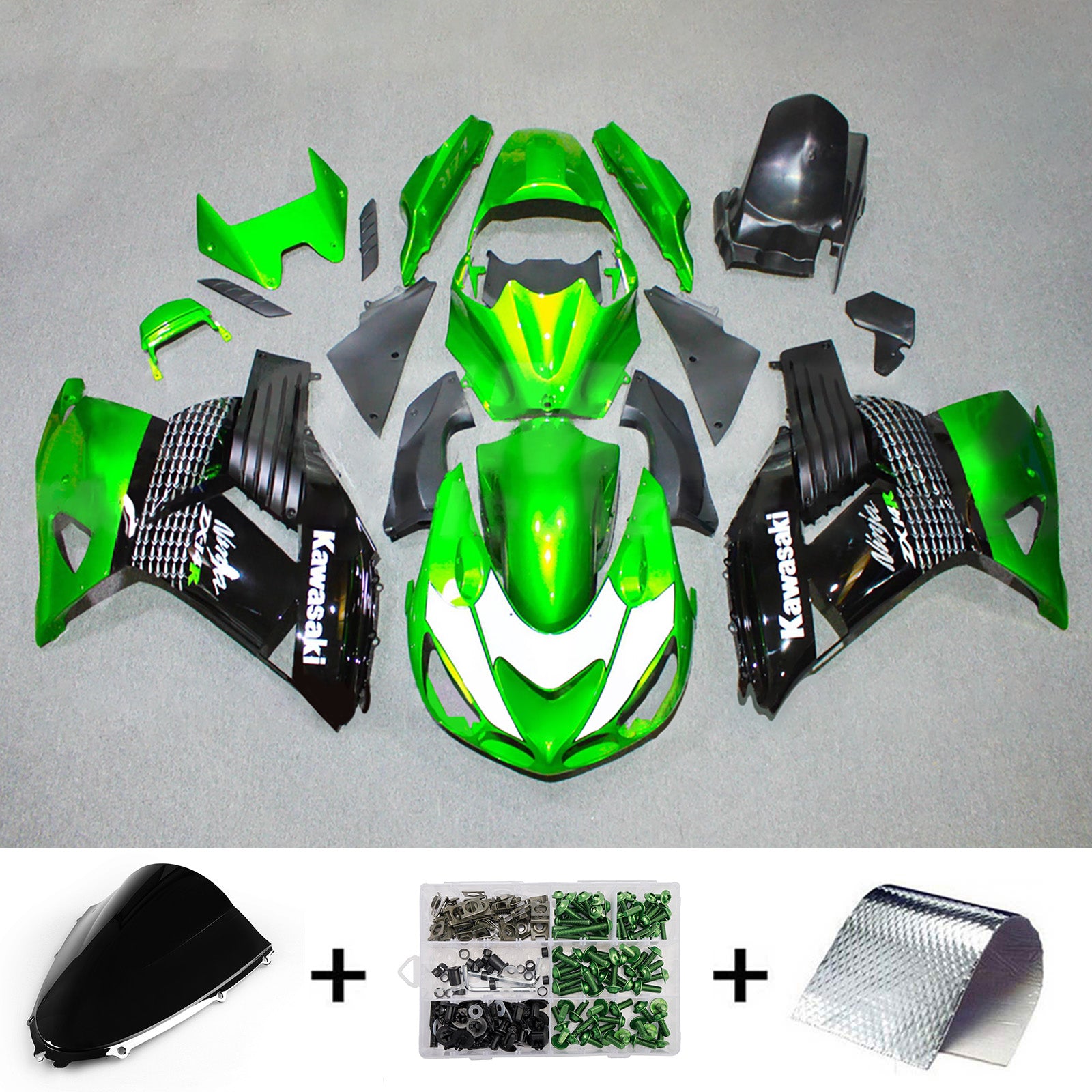 Kit carenatura iniezione Carrozzeria adatta per Kawasaki ZX14R ZZR1400 2012-2025