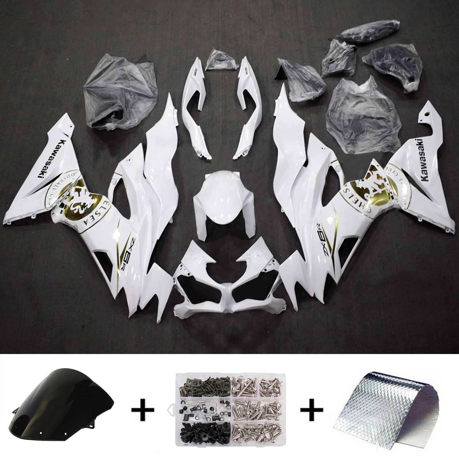 Injection Fairing Kit Bodywork Plastic ABS fit For Kawasaki ZX6R 2019-2023
