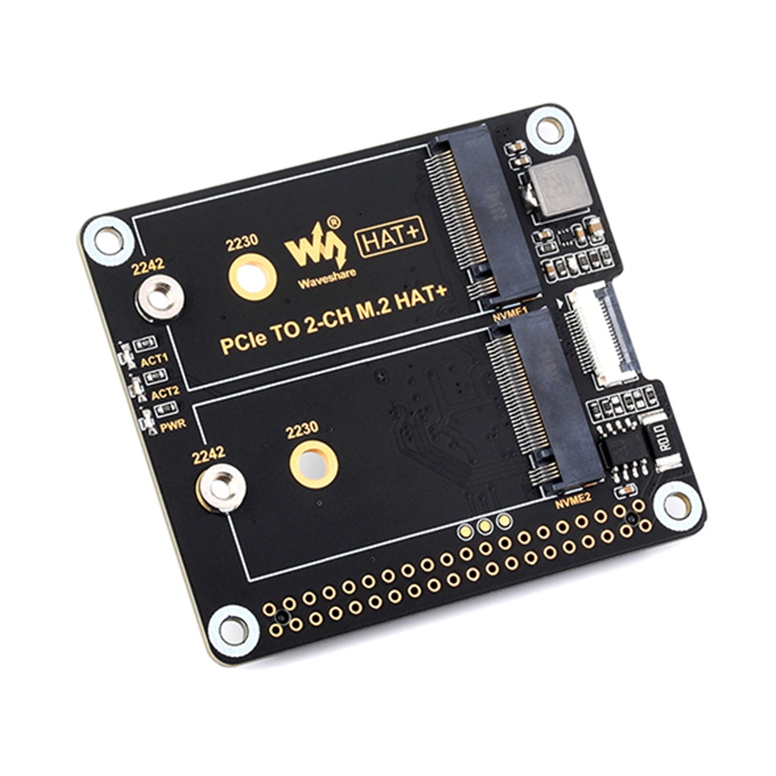 Raspberry PI 5: e generationens PCIe till dubbelkanal M.2 Adaptertavla Dual M.2
