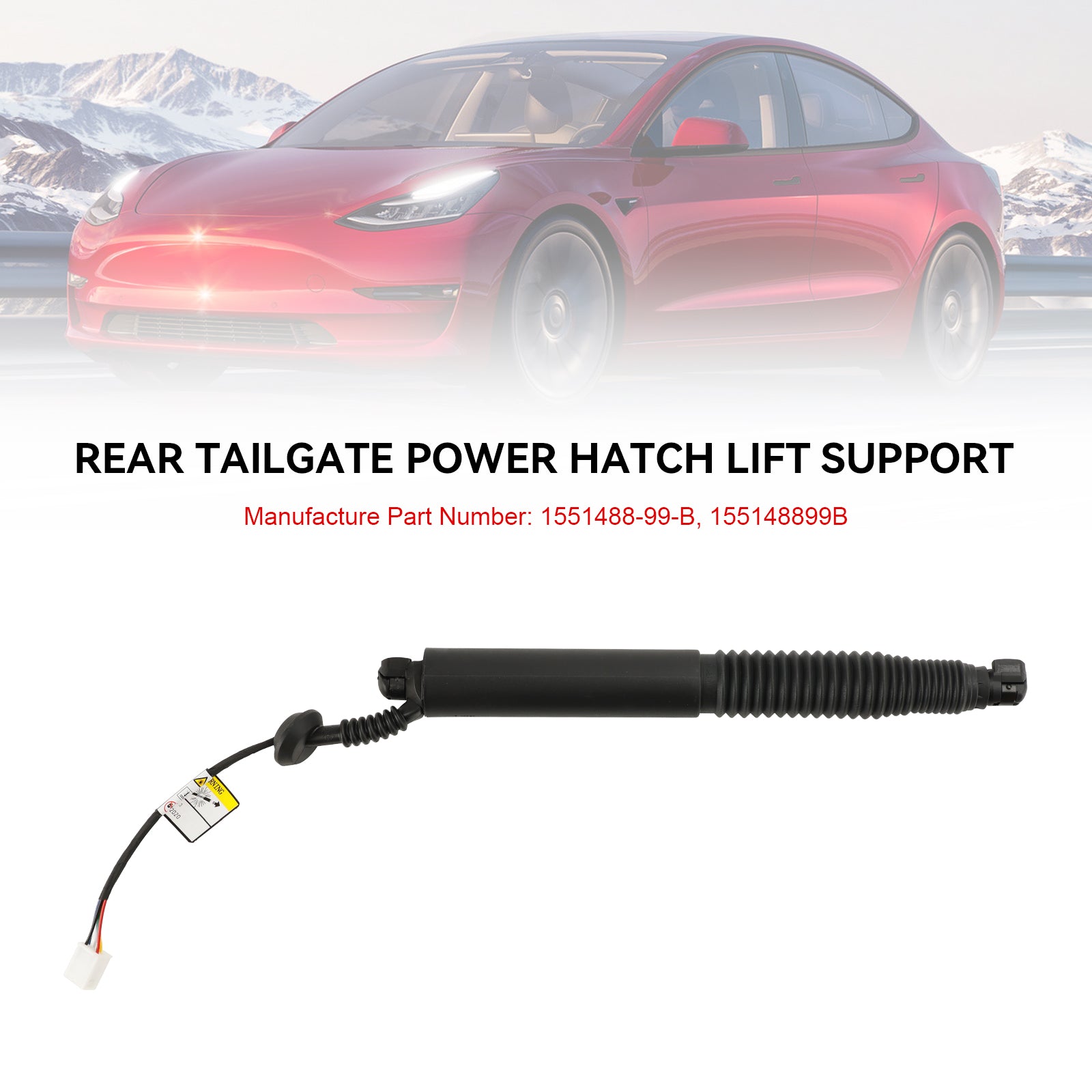 2021-2023 Tesla Model 3 Power Tailgate Power Lift Support Struthz vänster sida