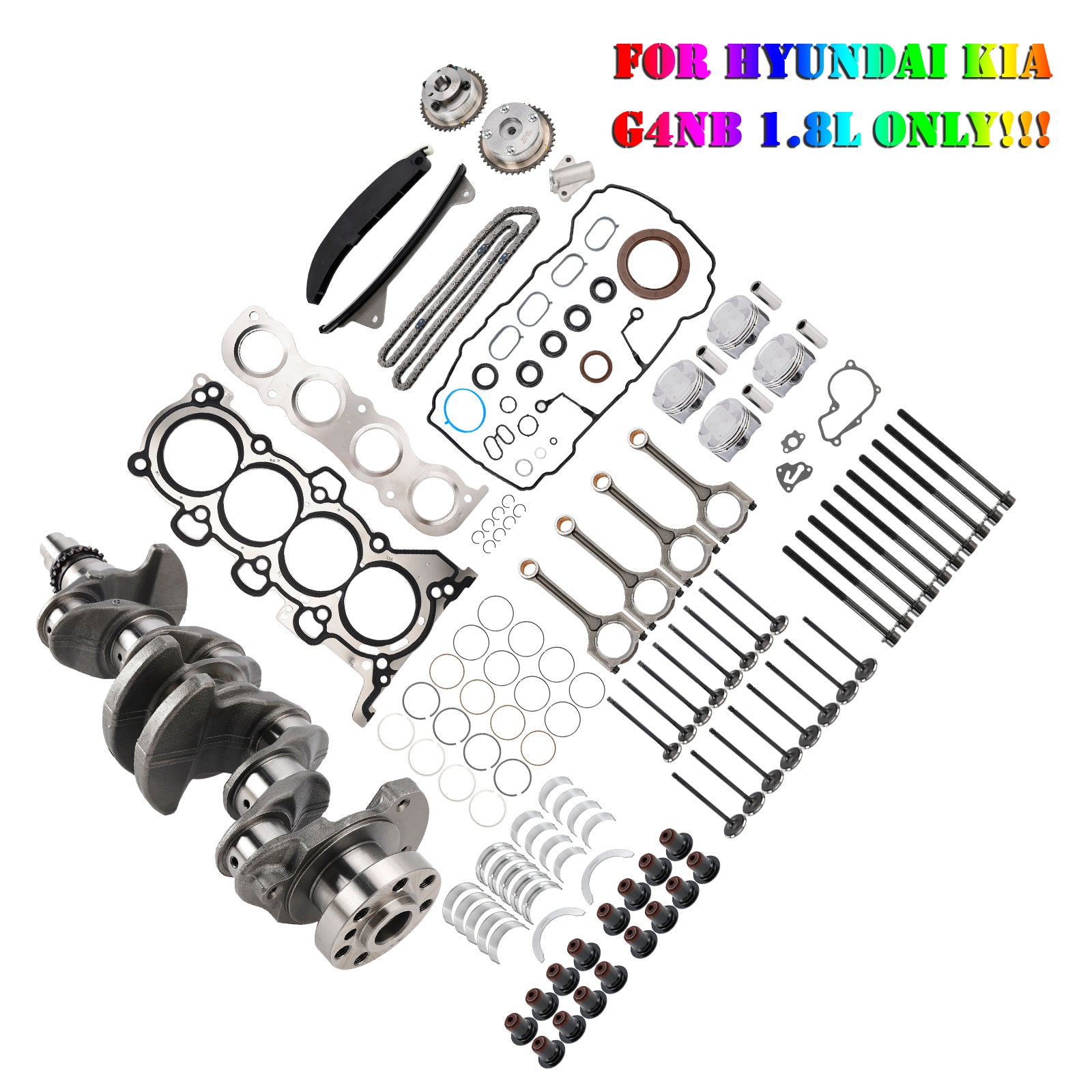 Hyundai Elantra Mistra Kia Forte G4NB 1.8L Engine Overhaul Rebuilding Kit 622V62EH00 24350-2E001