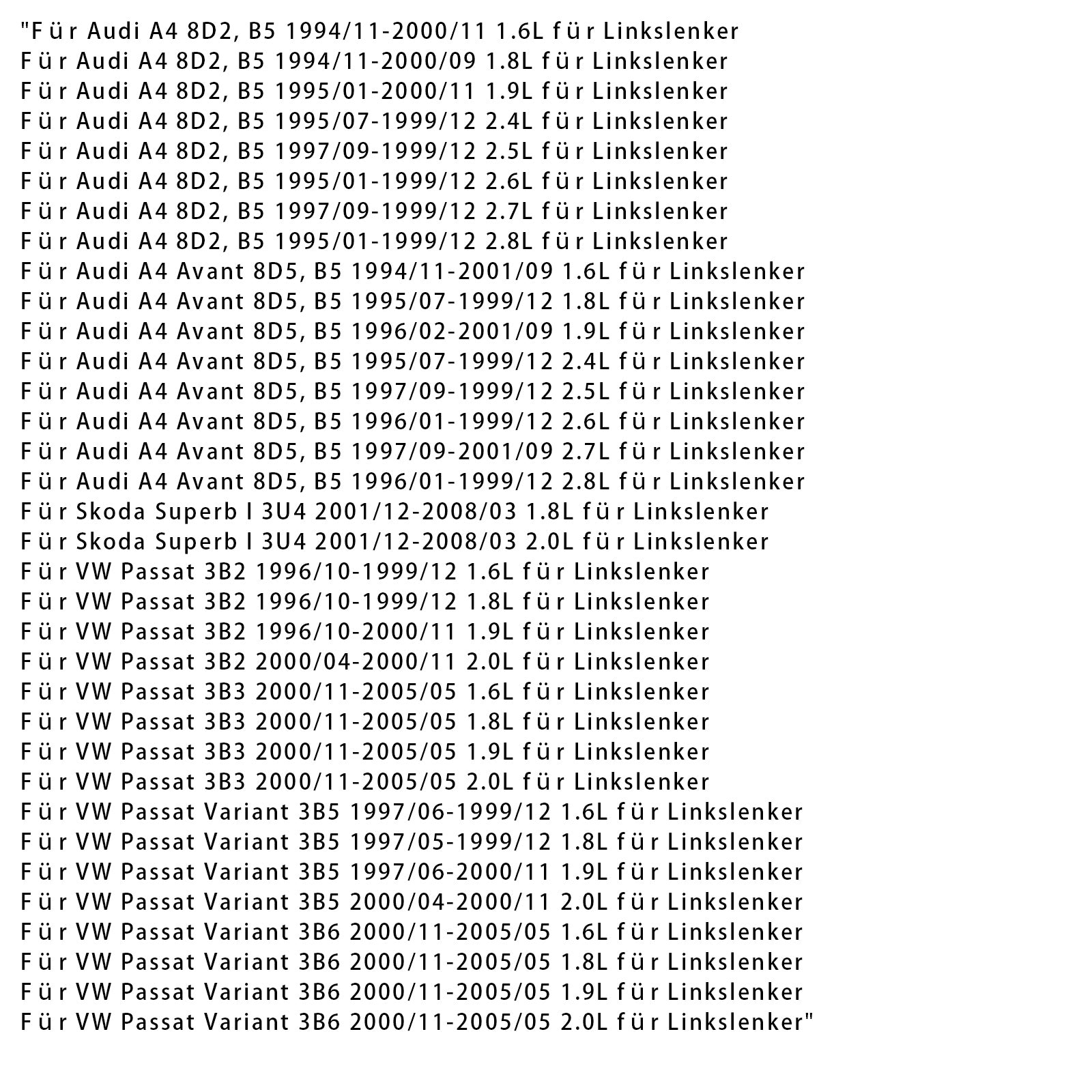 Power Steering Rack 3B1422052R For Audi A4 8D B5 Skoda Superb I 3U4 VW Passat 3B