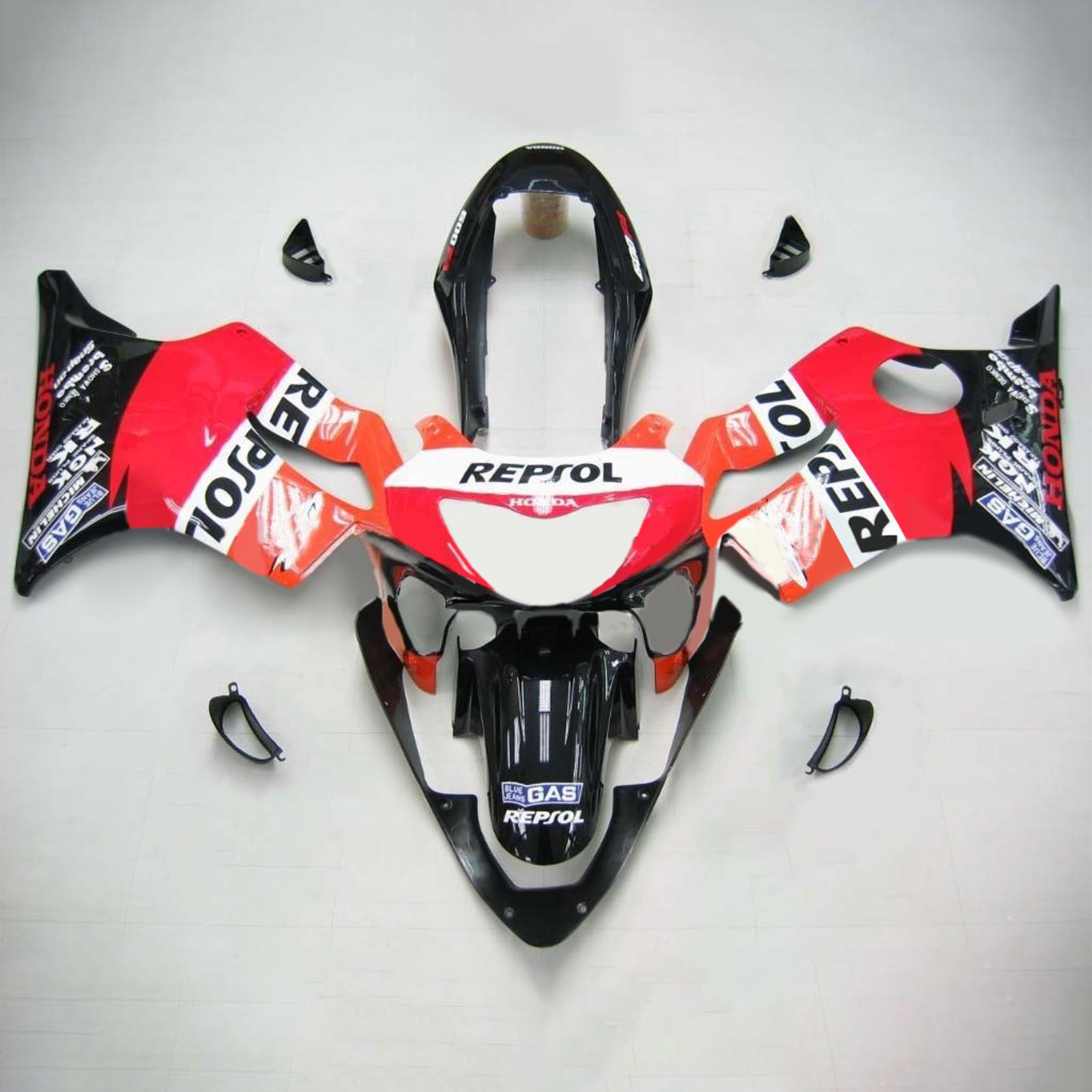 1999-2000 Honda CBR600F4 Kit de camence d'injection Amotopart Bodywork Plastic Abs # 103