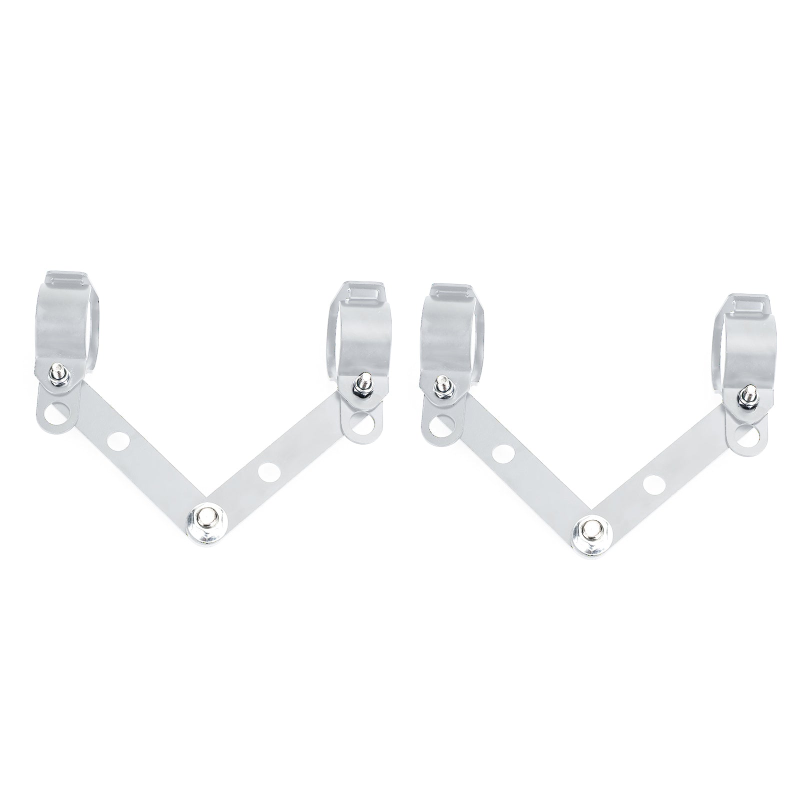 28mm-41mm Fork Chrome Headlight Mount Bracket Motorcycle Headlamp Holder Adapter
