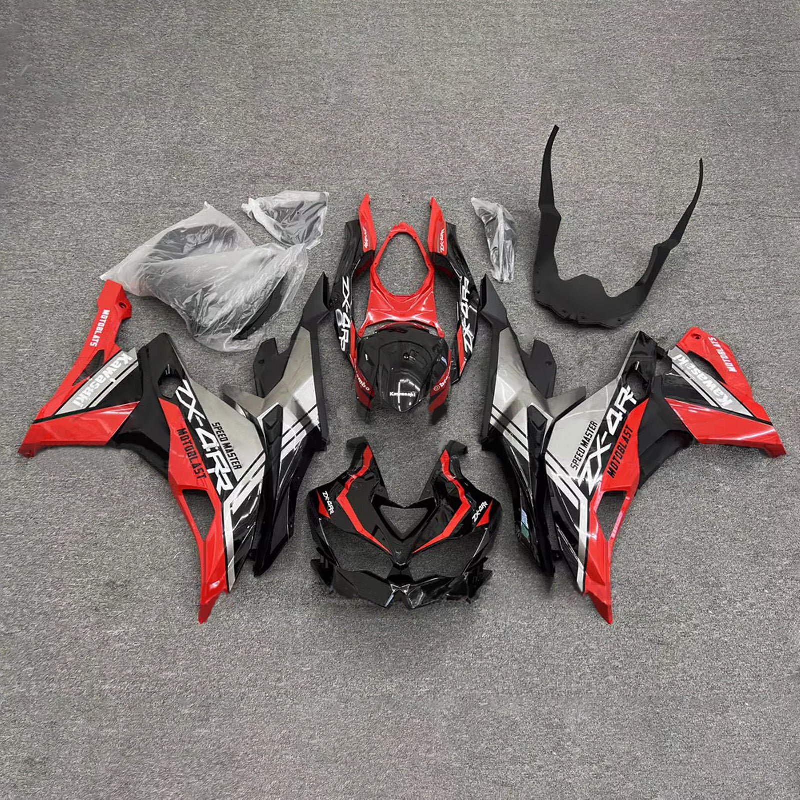 Kit carenatura iniezione adatto per Kawasaki Ninja ZX-25R ZX-4R ZX-4RR 2019-2025