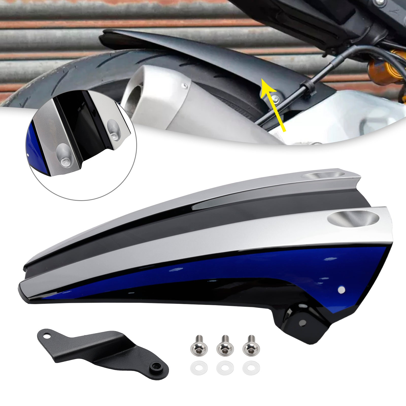 Bakre fender mudvaktsmässa för Yamaha MT-10/SP MT10 2016-2024