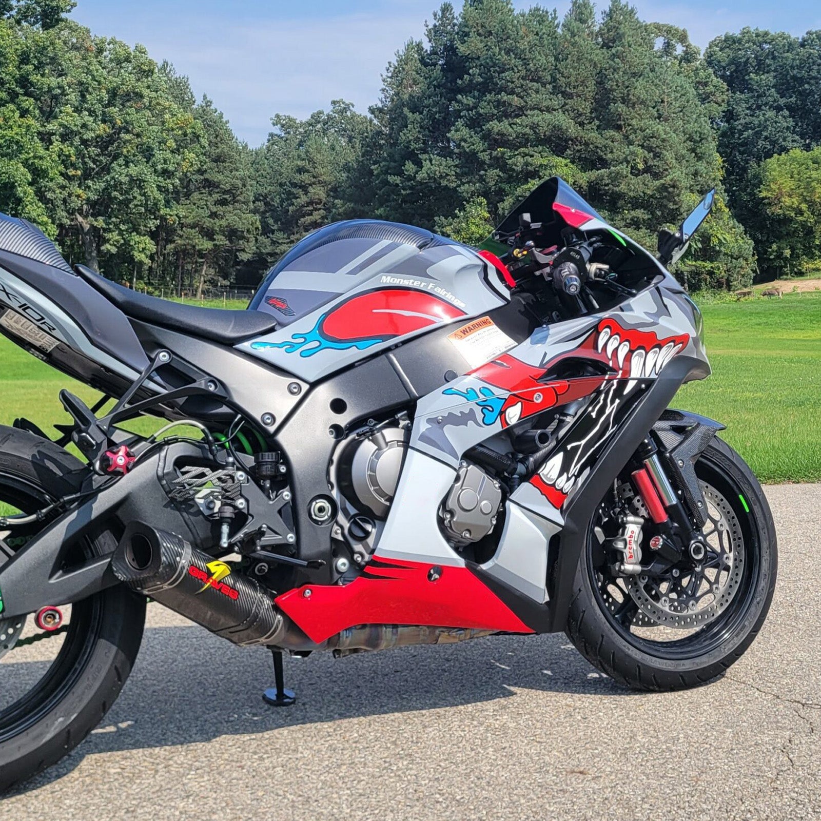 Kit de carenado de inyección, carrocería de plástico ABS apto para Kawasaki ZX10R 2016-2020