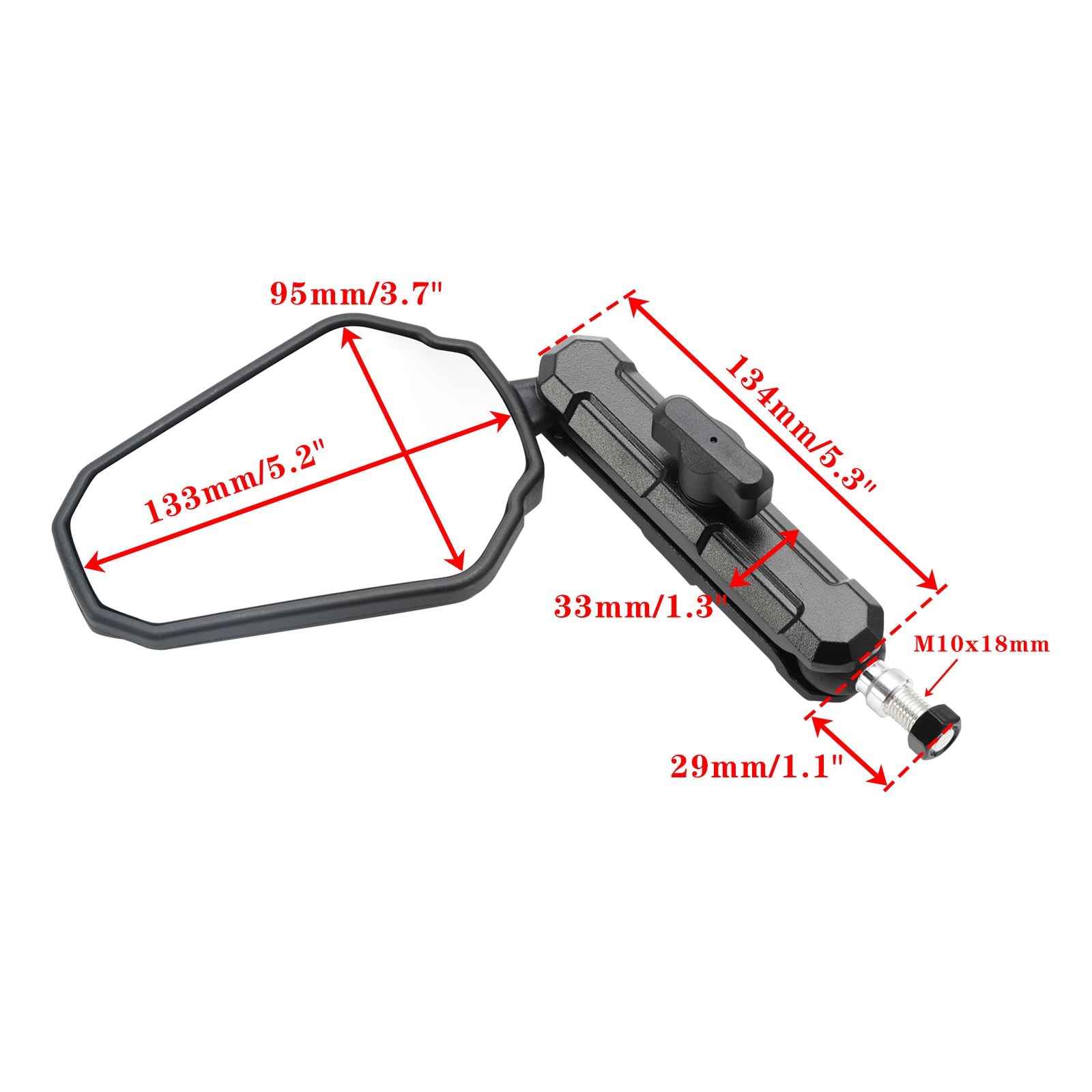 Kawasaki Vulcan 1700 Nomad/Vaquero/Voyager M8 M10 Long Arm Mirrors Enduro Mirror Kit