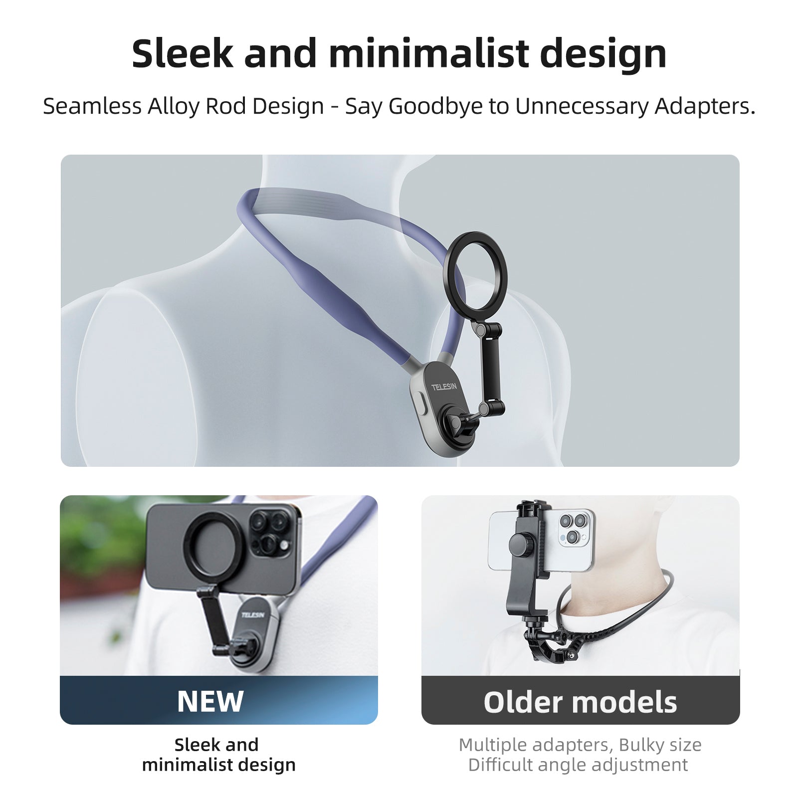 Magsafe mobiele telefoon magnetische nekhalterbeugel Quick Release schokabsorptie