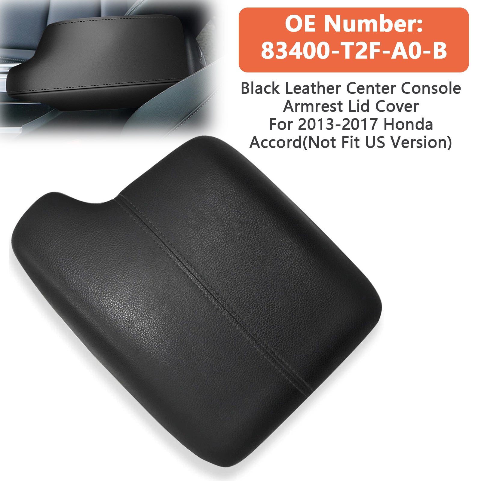 Couverture du couvercle du couvercle de la console centrale 83400-T2F-A0-B pour Honda Accord 2013-2017