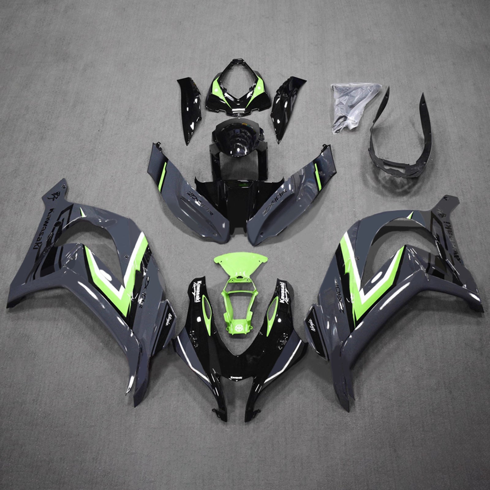 Injection Fairing Kit Bodywork Plastic ABS fit For Kawasaki ZX10R 2016-2020
