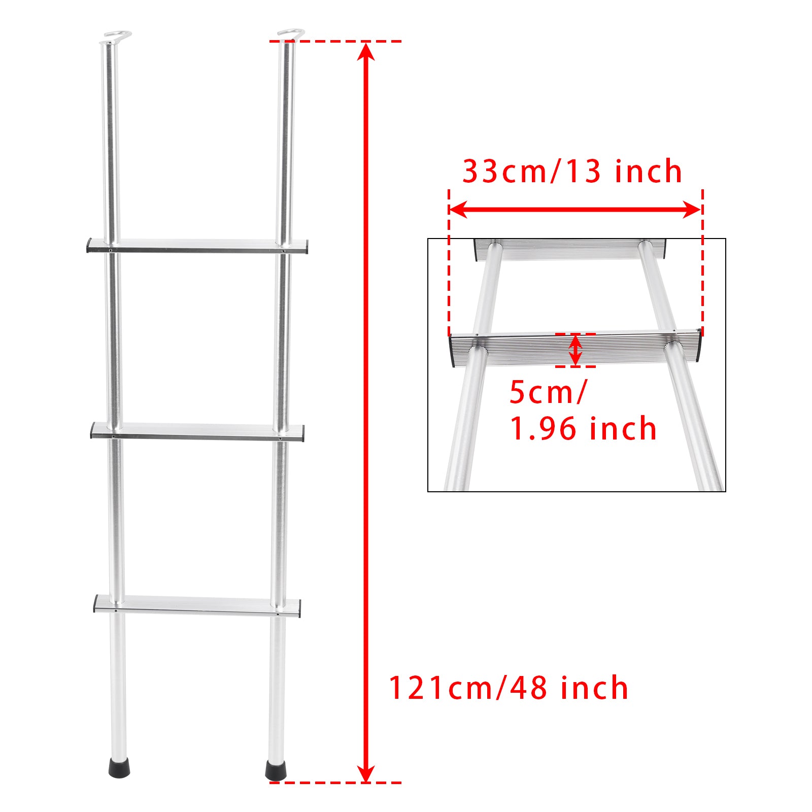 503L 48" Aluminum Universal RV Ladder Extension For all 1" Tube RV Ladders
