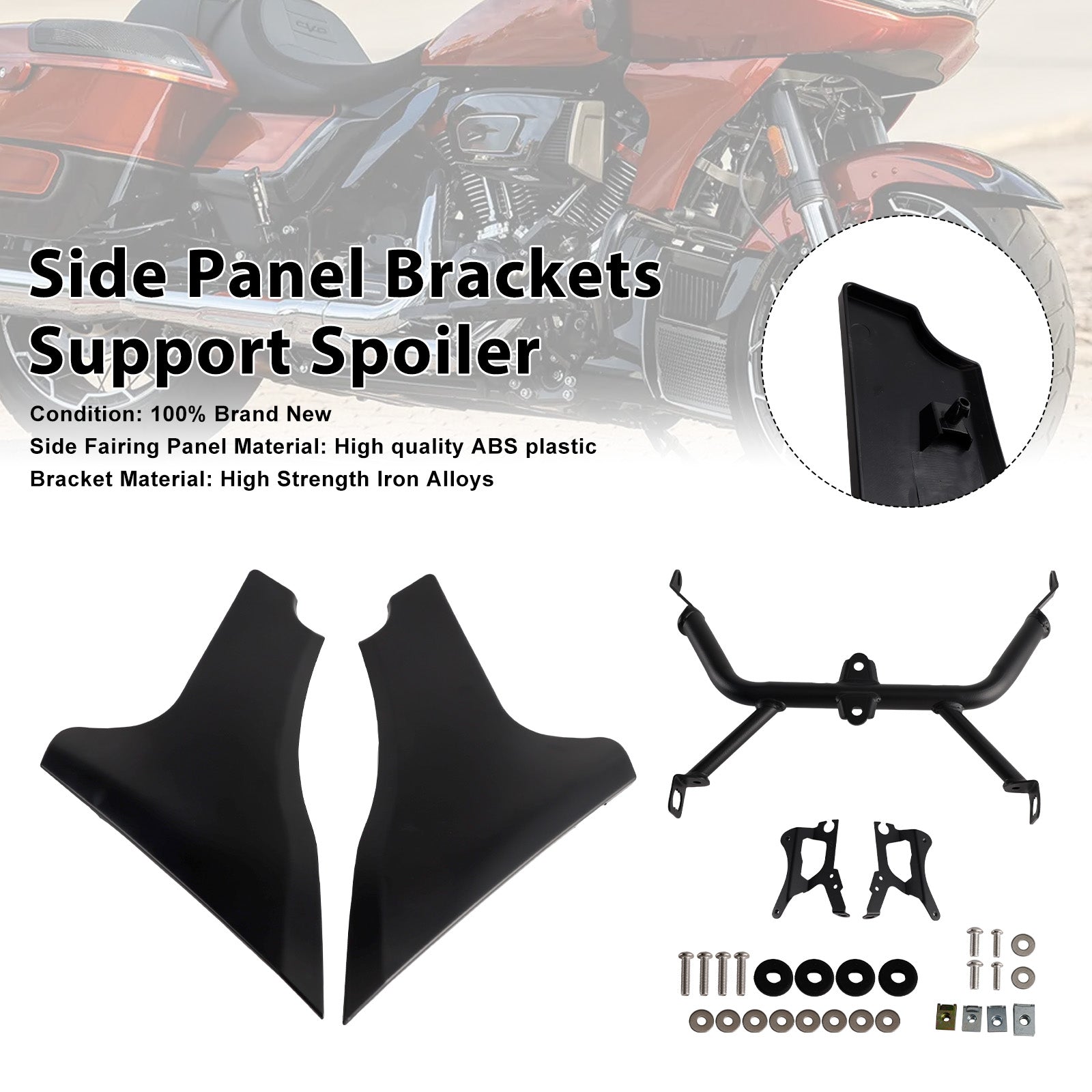 Supports de panneau latéral de mise à niveau Harley CVO Road Glide à partir de 2024, becquet de support