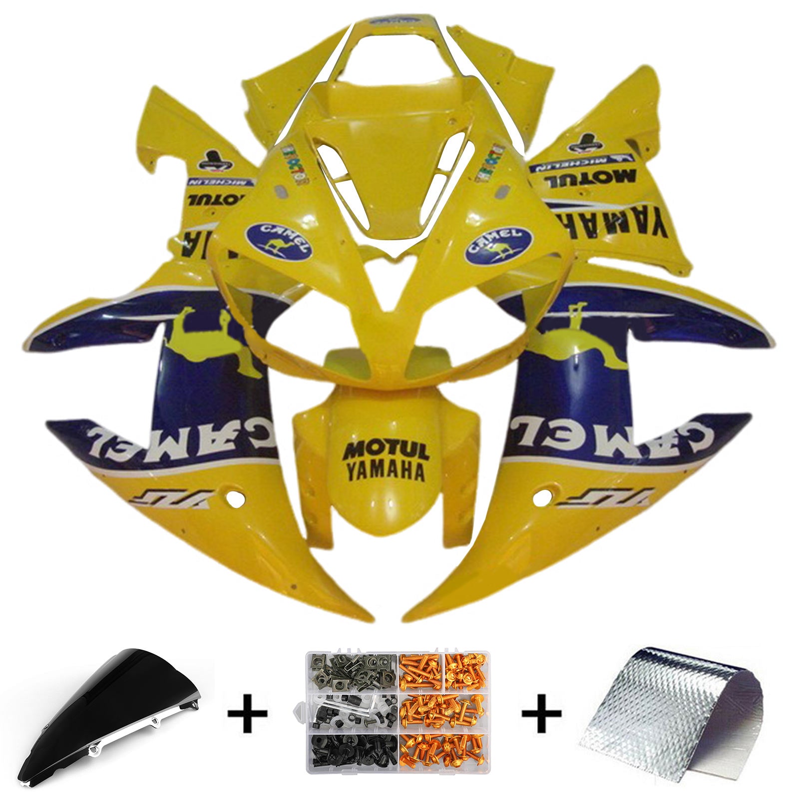2002-2003 YAMAHA YZF 1000 R1 injektionsmässa kit karosseriplast ABS
