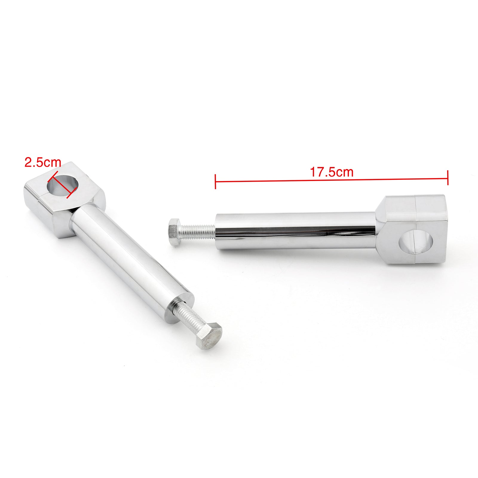 6" Ensemble de rehausseurs de guidon de moto adaptés à 1" Barre chromée