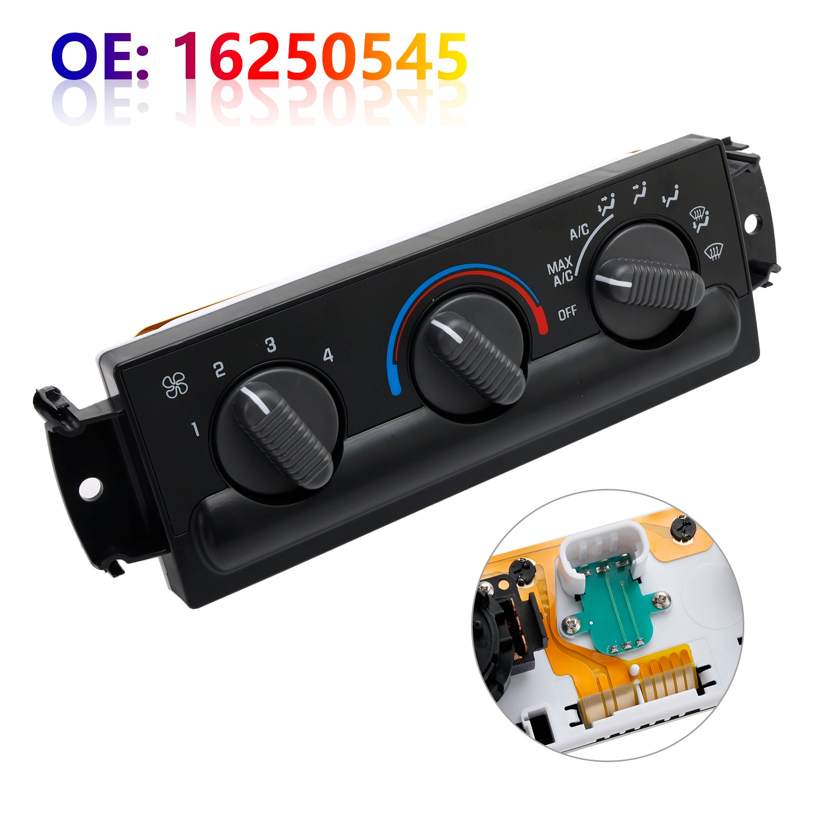 2005 Chevy Blazer Base Xtreme ZR2 4.3L V6 Unité de contrôle climatique A/C Interrupteur de commande de chauffage 16250545