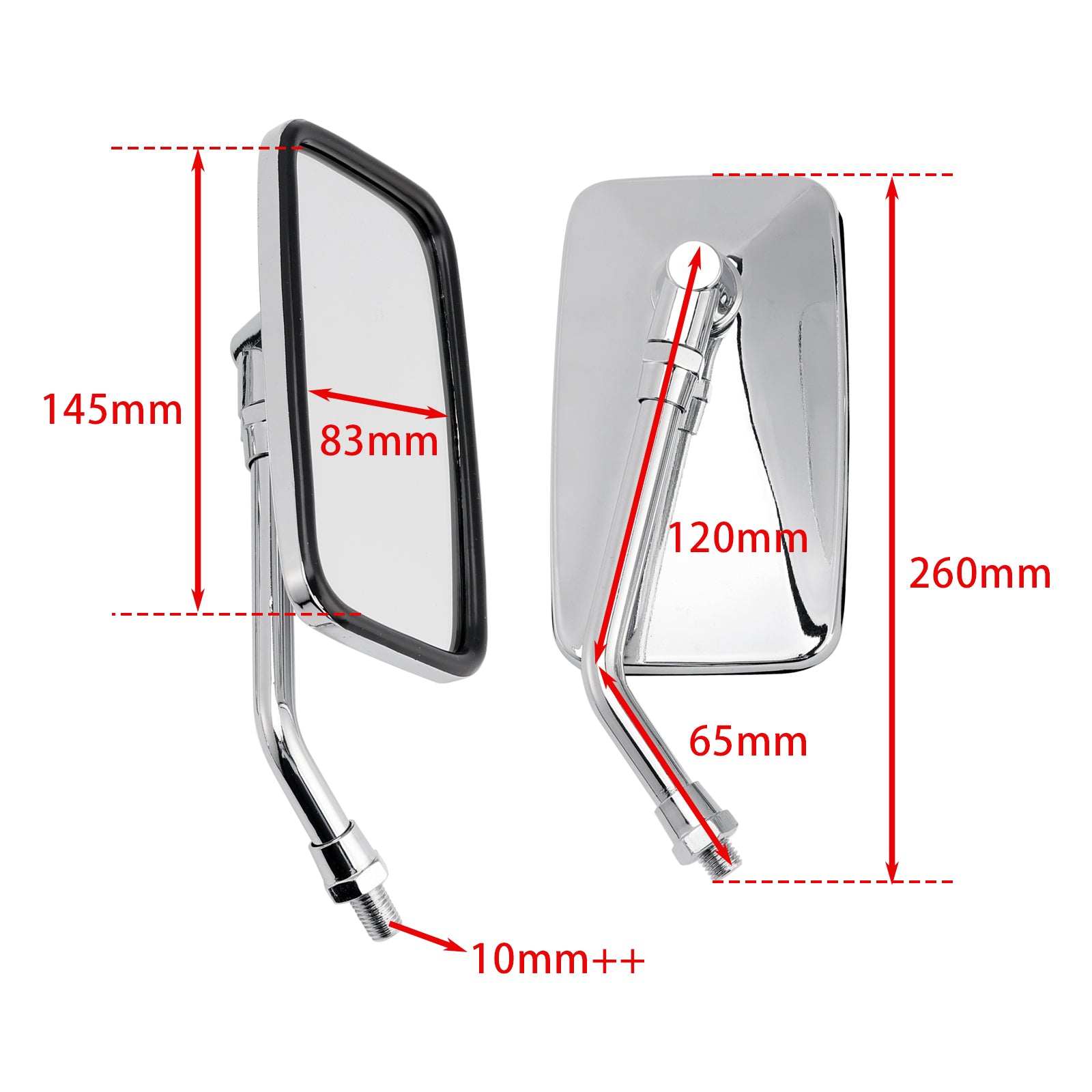 Mirror Set Left & Right For Daelim VL 125 Daystar Classic VL125Fi 2000-2020