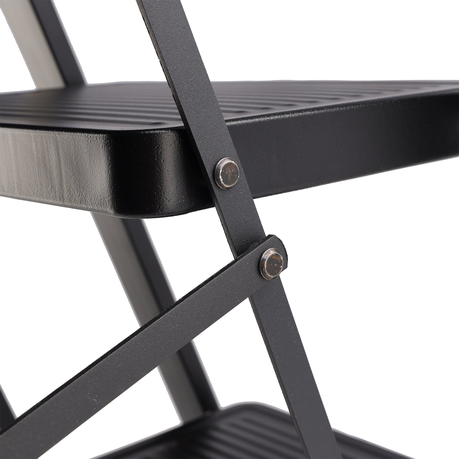 Escabeau, 4 niveaux, pliable, aluminium, large, léger, compact, échelle