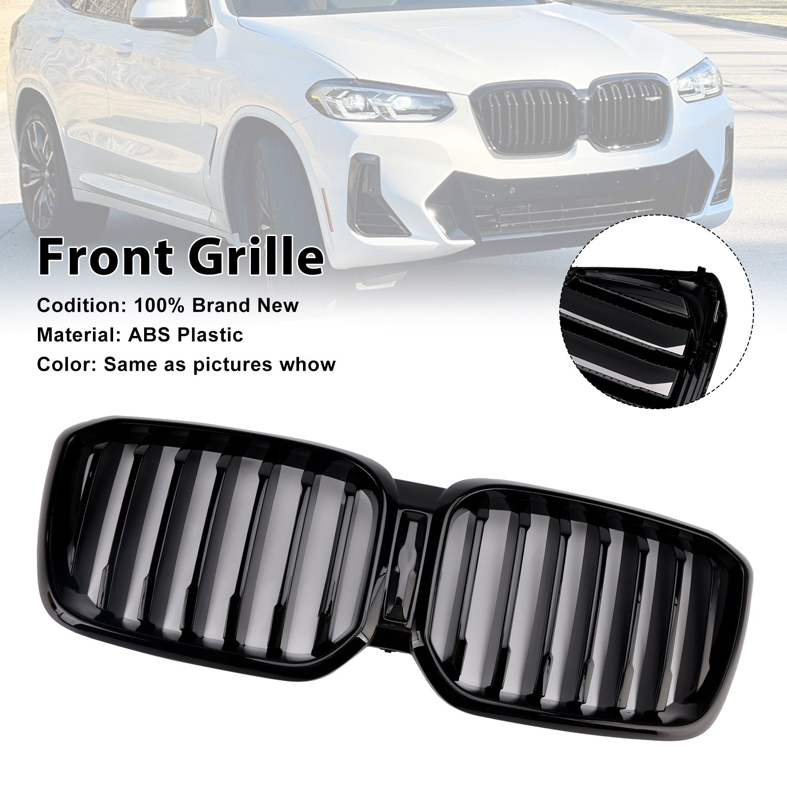 2022-2025 BMW X3 G01 X4 G02 Bumper rein de pare-chocs Blacks Black 51139501170