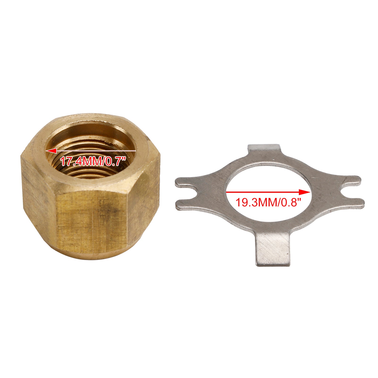 Mercury Mercruiser propellermoer met borgplaat geschikt voor 11-8M0056234