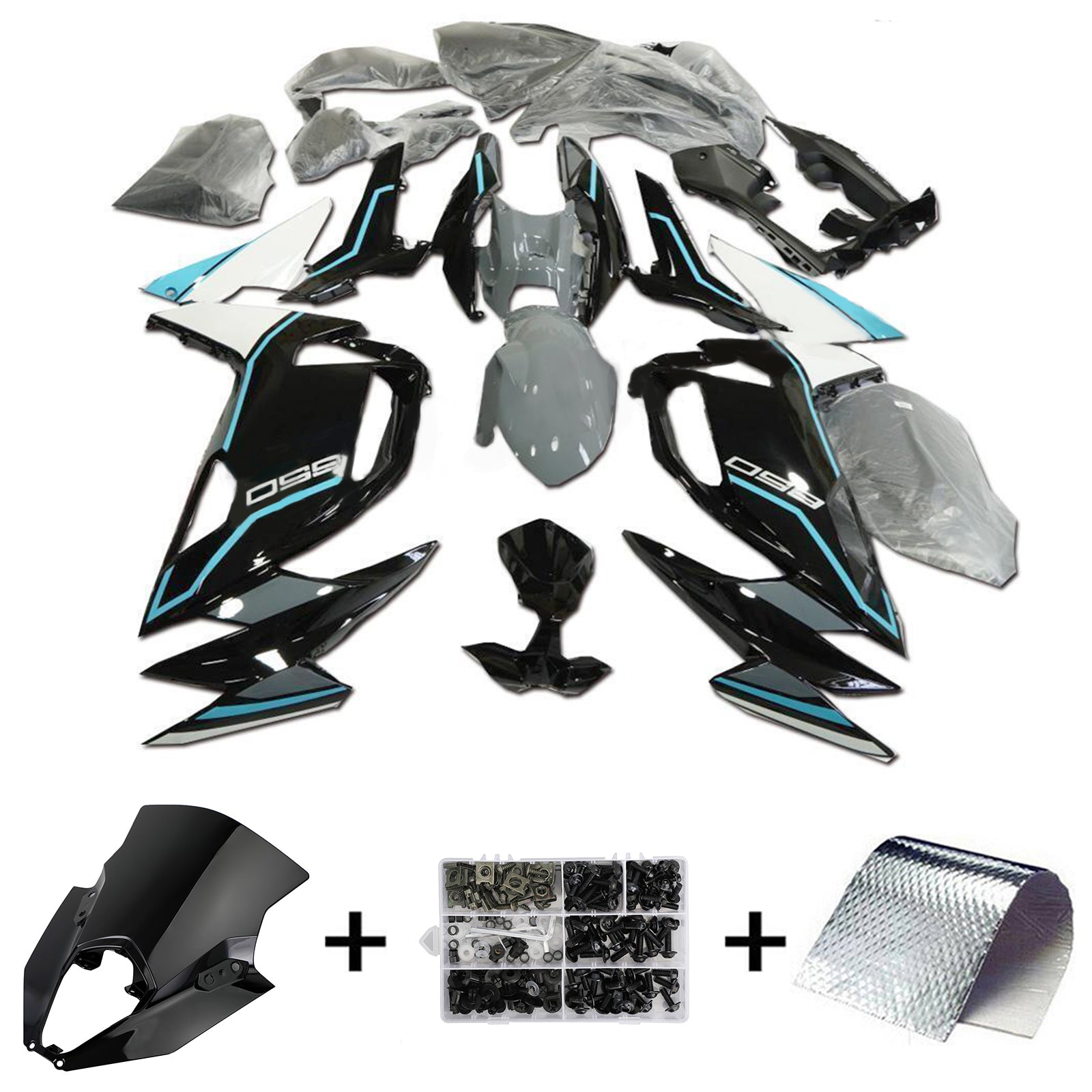 2020-2024 KAWASAKI ER-6F NINJA650 INJEKTION FAIRING KIT BOODYWORK ABS #101
