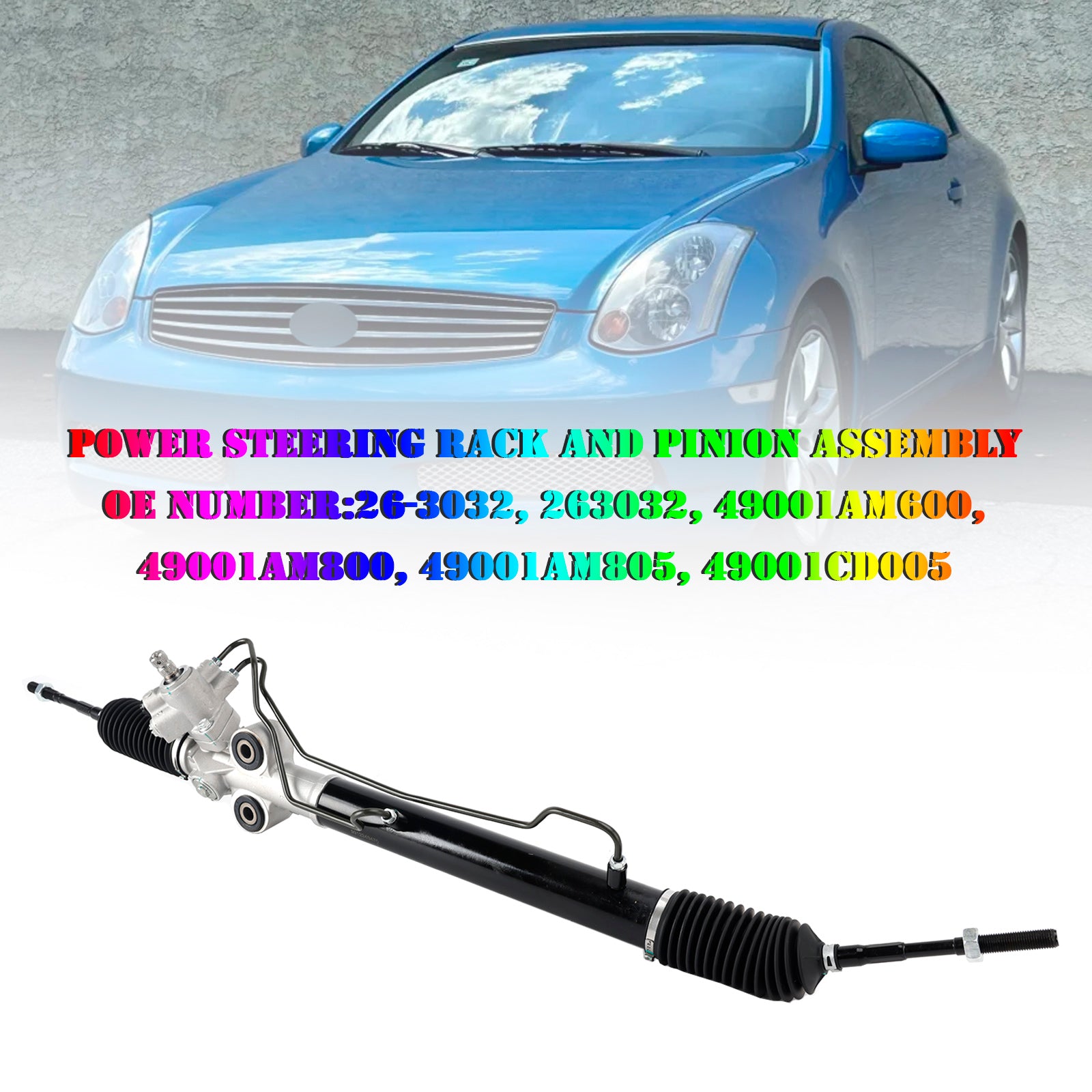 2003-2005 Nissan 350Z Todo estilo de carrocería Conjunto de piñón y cremallera de dirección asistida 263032