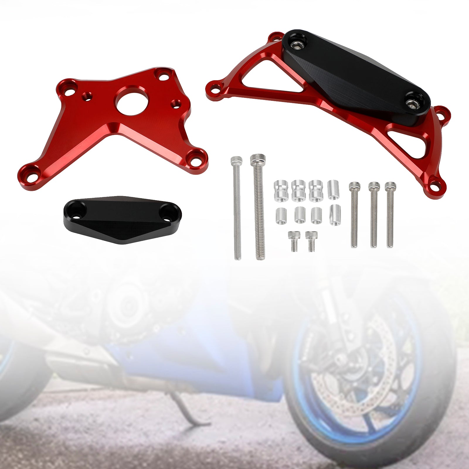 Plastový kryt chrániča motora Slider Red Red pre Suzuki GSX-S1000/GT 21-22 Katana