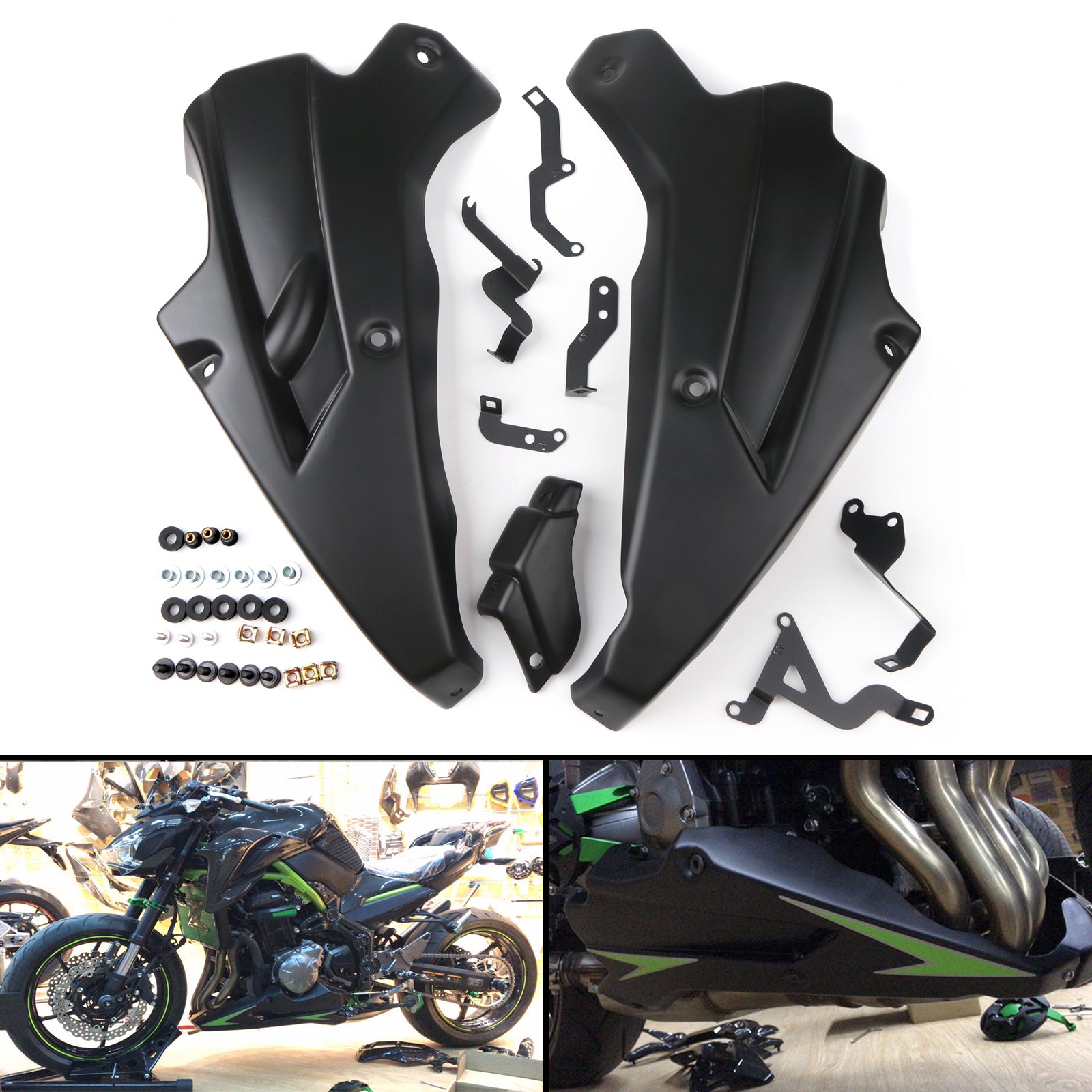 2017-2019 Kawasaki Z900 carrosserieframe spatborden onderste kuippaneelafdekking