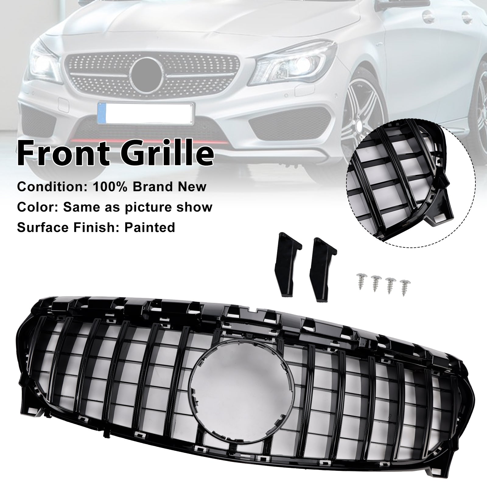 Mercedes Benz CLA-KLASSE 2013-2019 W117 CLA250 GT-stijl voorbumpergrille