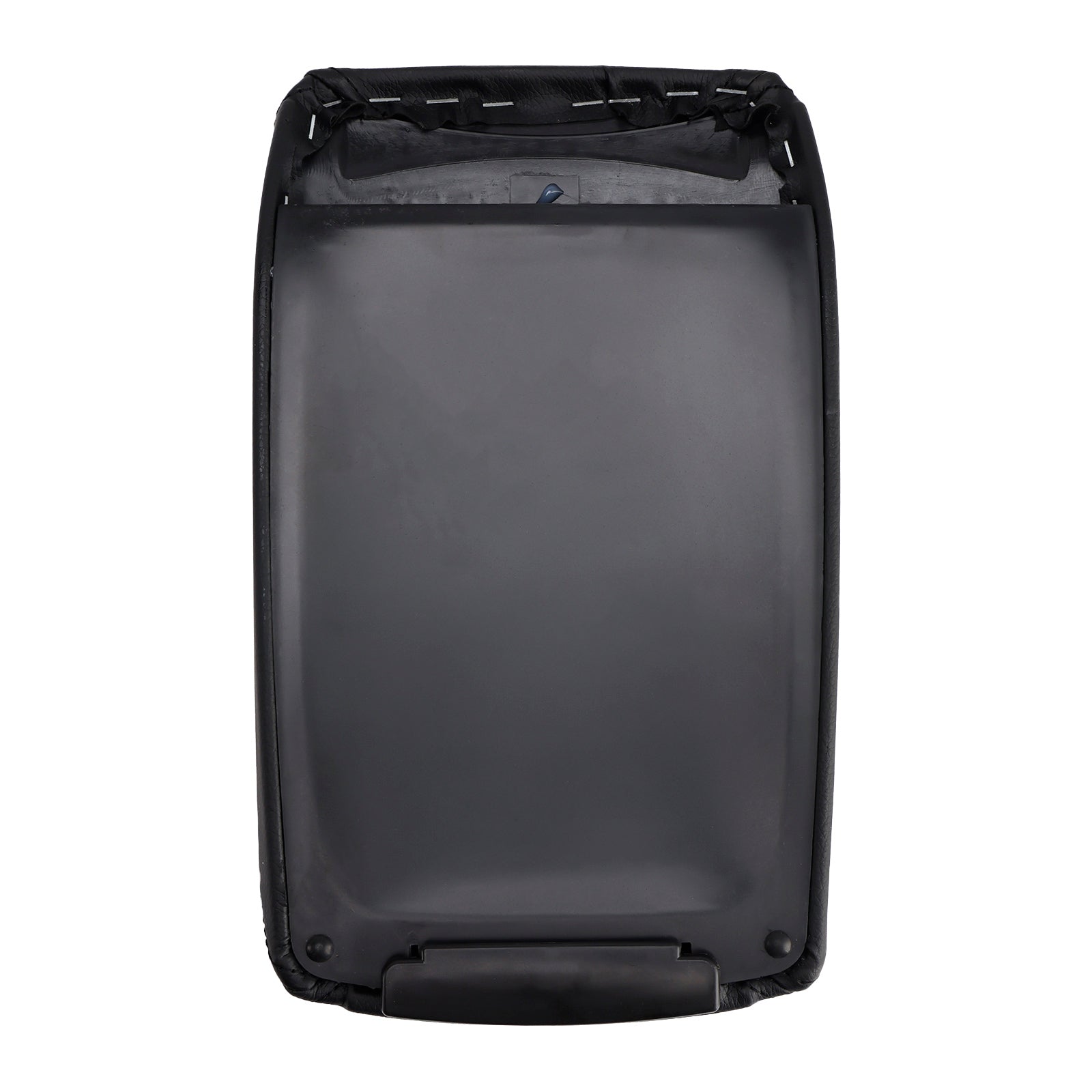 Black Leather Center Console Armrest Lid Cover For Audi A6 C6 2005-2011