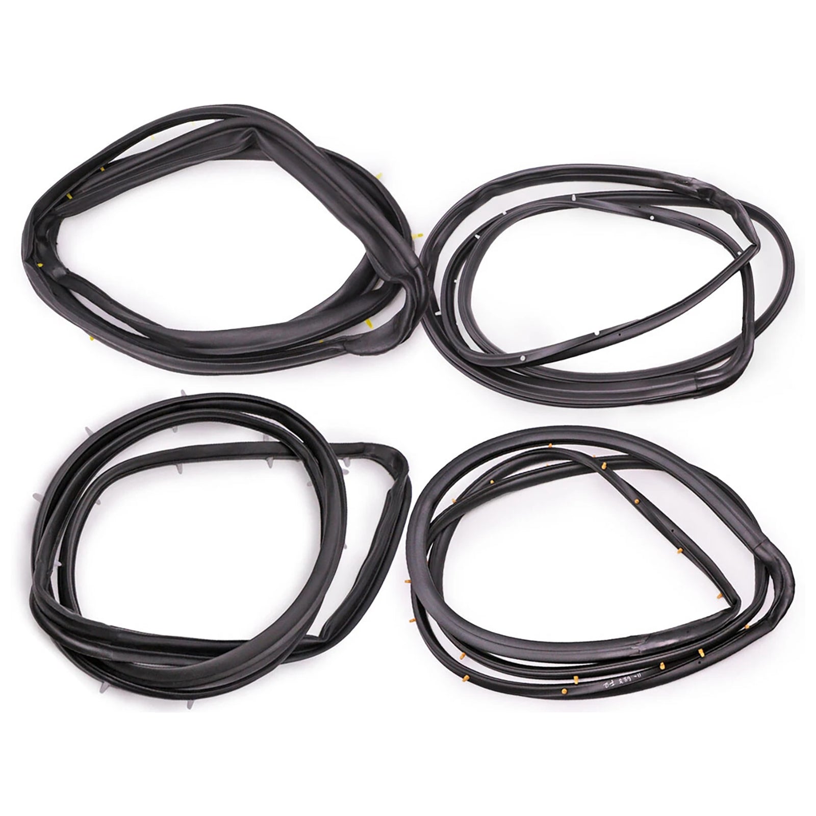 1998-2005 Nissan D22 Frontier 4Dr Double Cab 4PCS Front Rear Door Rubber Seal Weatherstrip 80831-2S400
