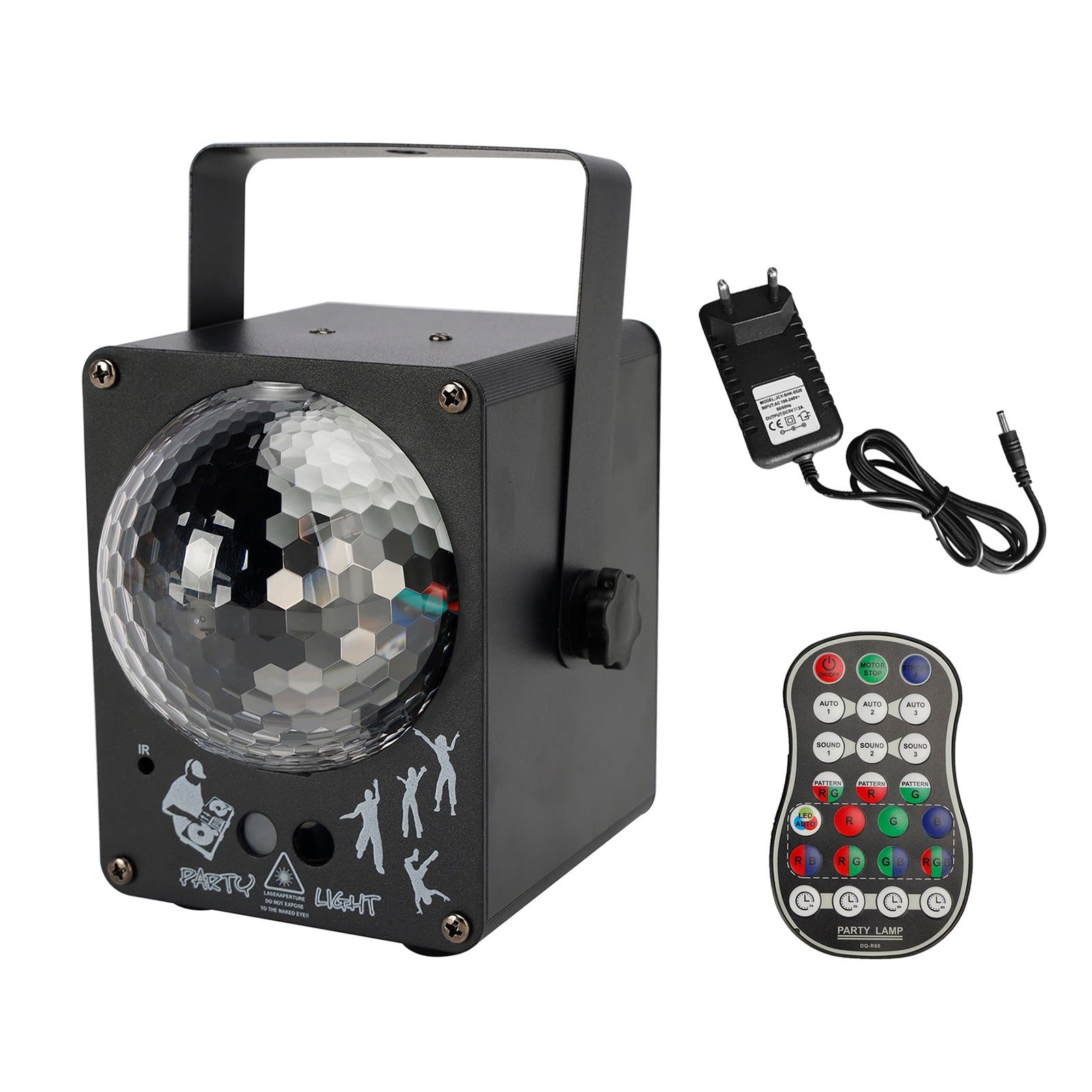 Lumière Laser LED RGB, 60 motifs, boule magique, éclairage de scène, DJ Disco Party