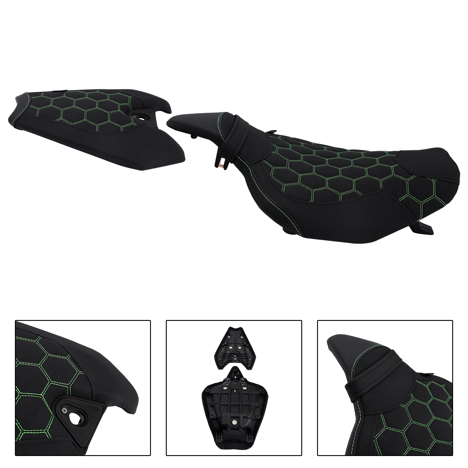 Driver&Passenger Seat Kit Rear Cushion Green2 For Kawasaki Z1000 2014-2025 2024