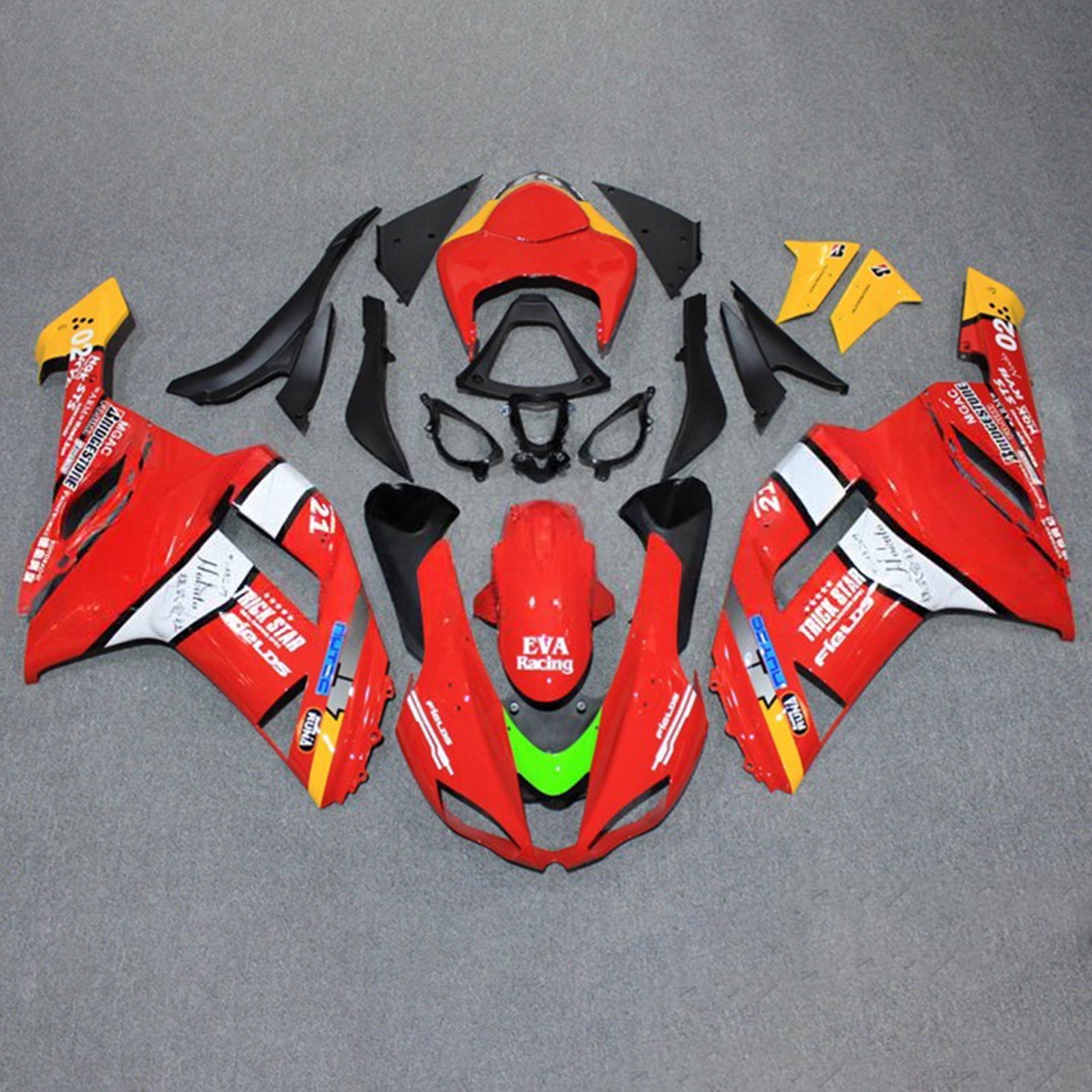 Injection Fairing Kit Bodywork Plastic ABS fit For Kawasaki ZX6R 636 2007-2008