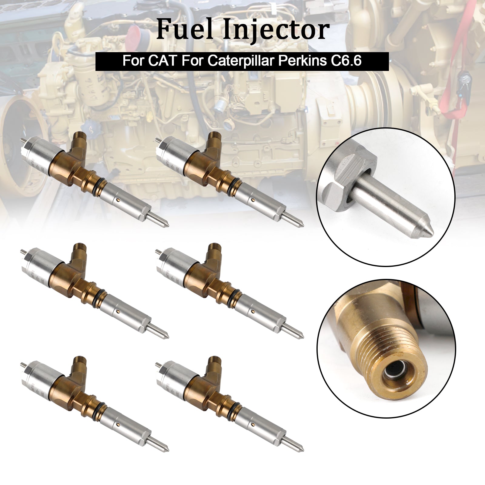6st bränsleinsprutare 2645A747 Fit Cat Fit Caterpillar Perkins C6.6 320-0680