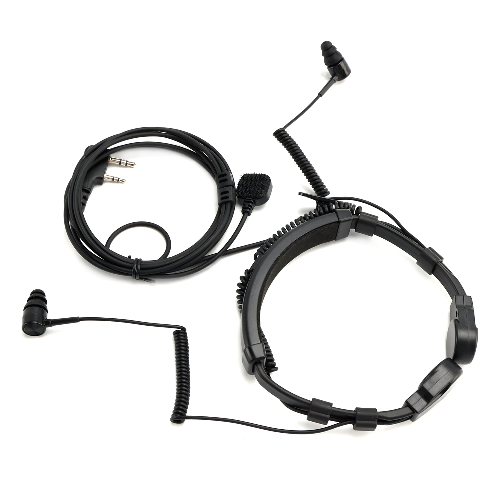 K-Head Télescopique Gorge Vibration Micro Casque pour TK-208 TK-220 TH-D7 TH-F6