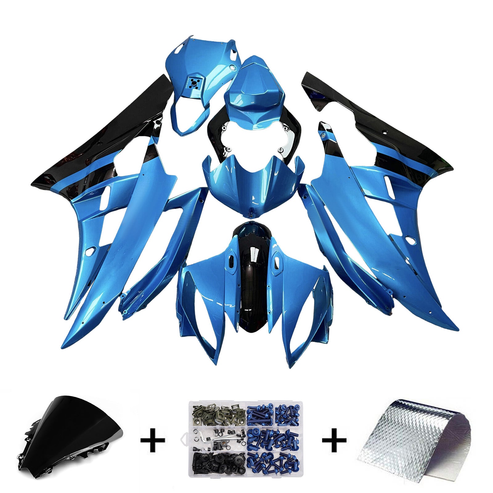Kit de carénage d'injection carrosserie plastique ABS pour Yamaha YZFR6 YZF-R6 2006-2007