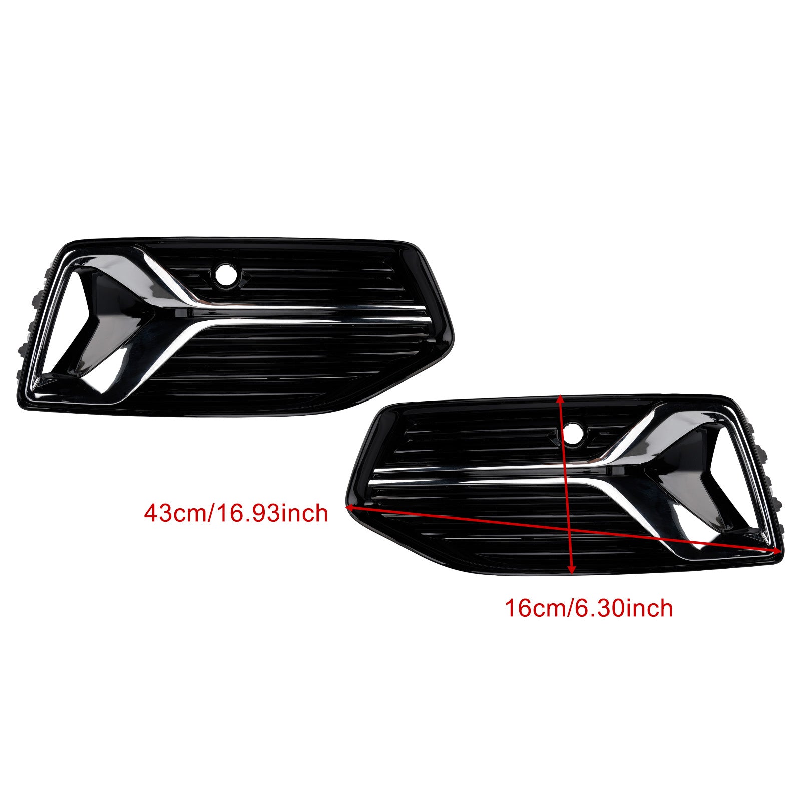2019-2023 Audi A6 C8 2PCS Front Bumper Fog Capa Luz Grila 4K0807647