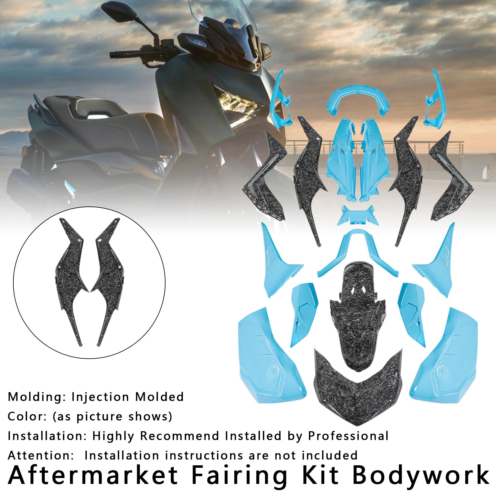2023-2024 Yamaha X-Max 300 Xmax Injection Bodywork Fairring Kit
