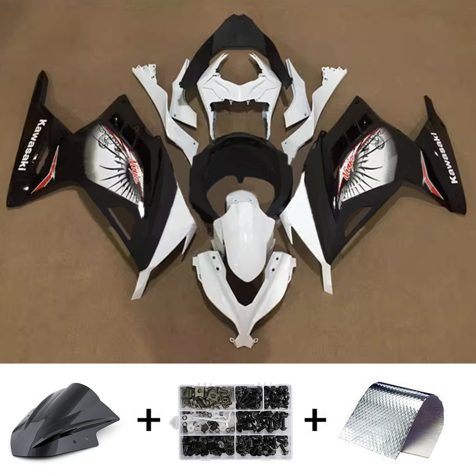 Kit carena iniezione carrozzeria in plastica ABS adatta per Kawasaki EX300 Ninja 300 2013-2024