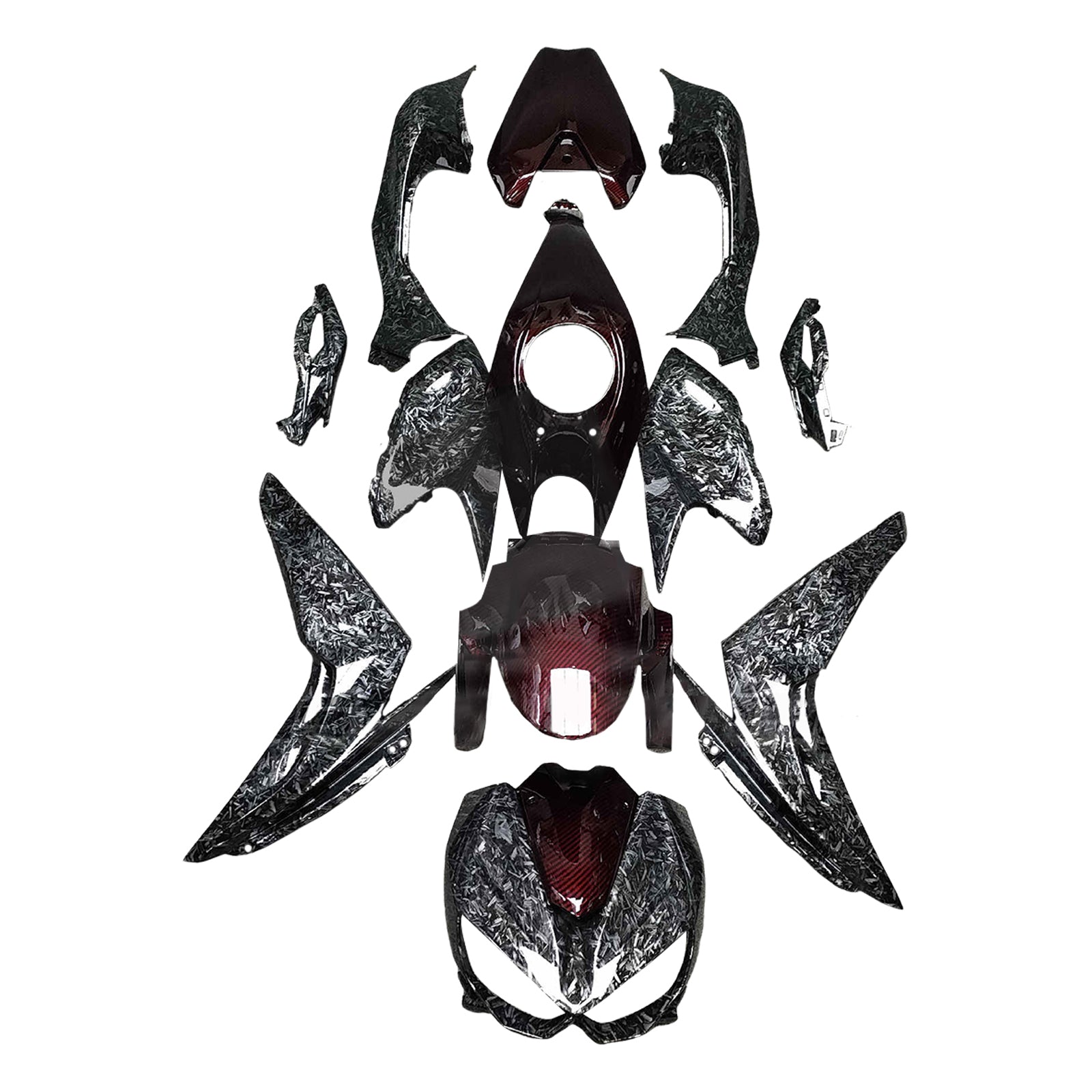 Injeksjon Fairing Kit Bodywork Plast Abs Fit for Kawasaki Z1000 2014-2017