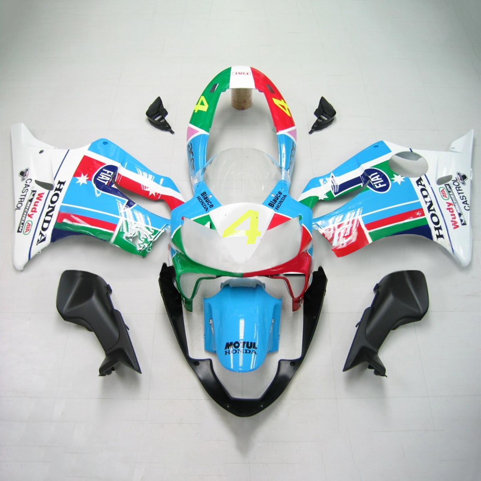 2004-2007 Honda CBR600 F4I Amotopart Injection Fairing Kit Bodywork Plastic ABS #129