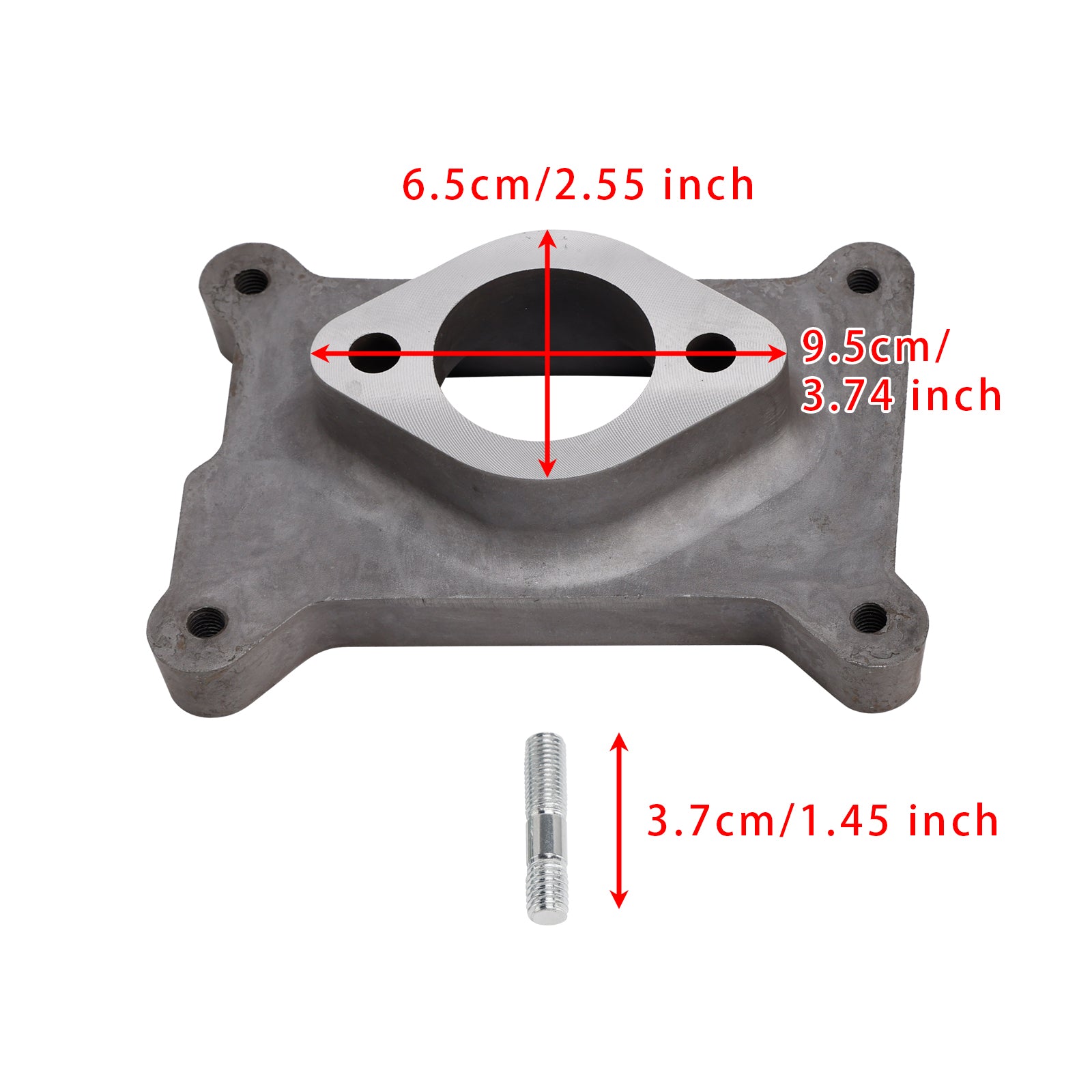 2044 One Natural Aluminum Performance Carburetor Adapter 2044