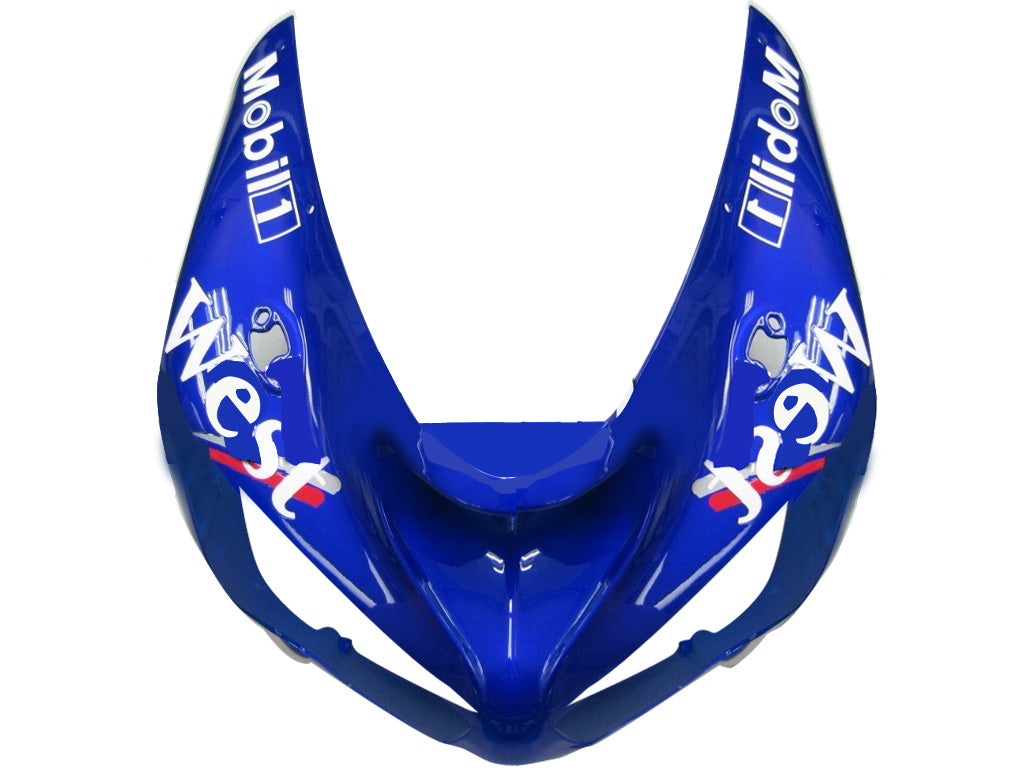 2005-2006 Kawasaki ZX6R 636 Fairings Blue White West Racing Generic