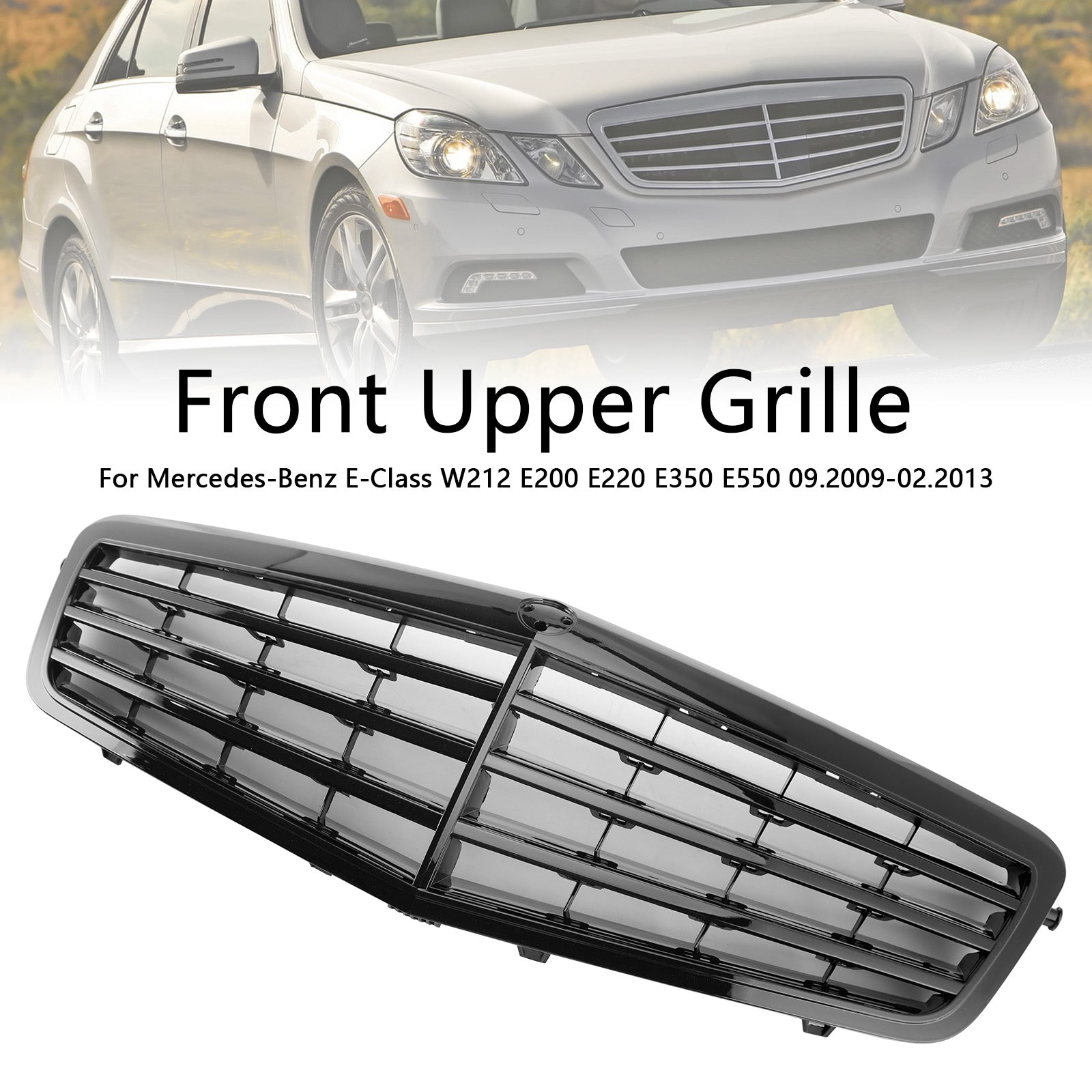 Mercedes-Benz E-klasse 2010-2013 W212 E350 E550 Zwarte grille aan de voorzijde