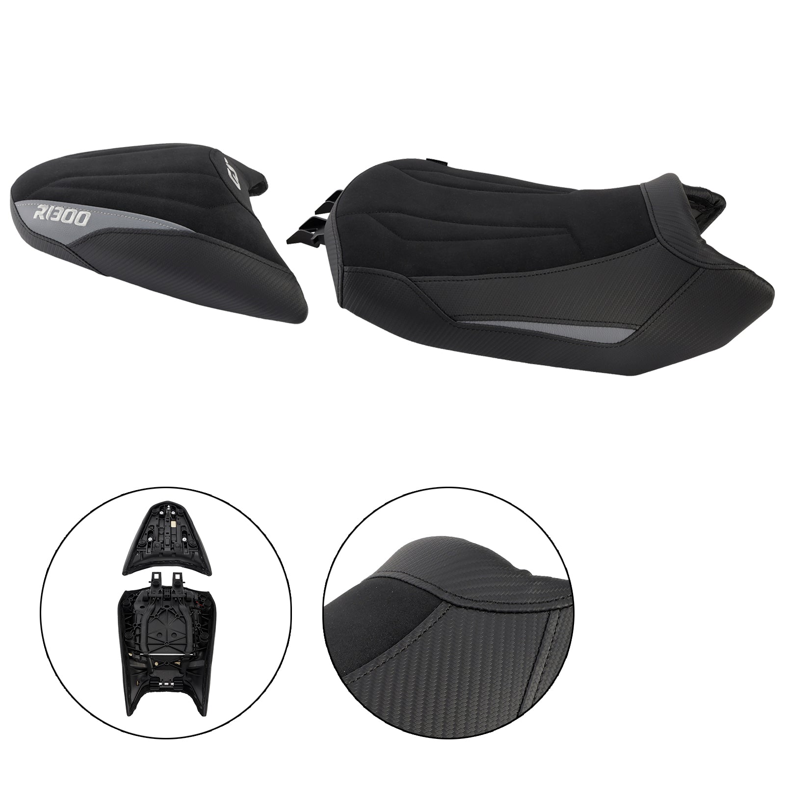 Lower Front W/ Rear Seat Driver Pillion Gray For Bmw R1300Gs R 1300 Gs 24-25